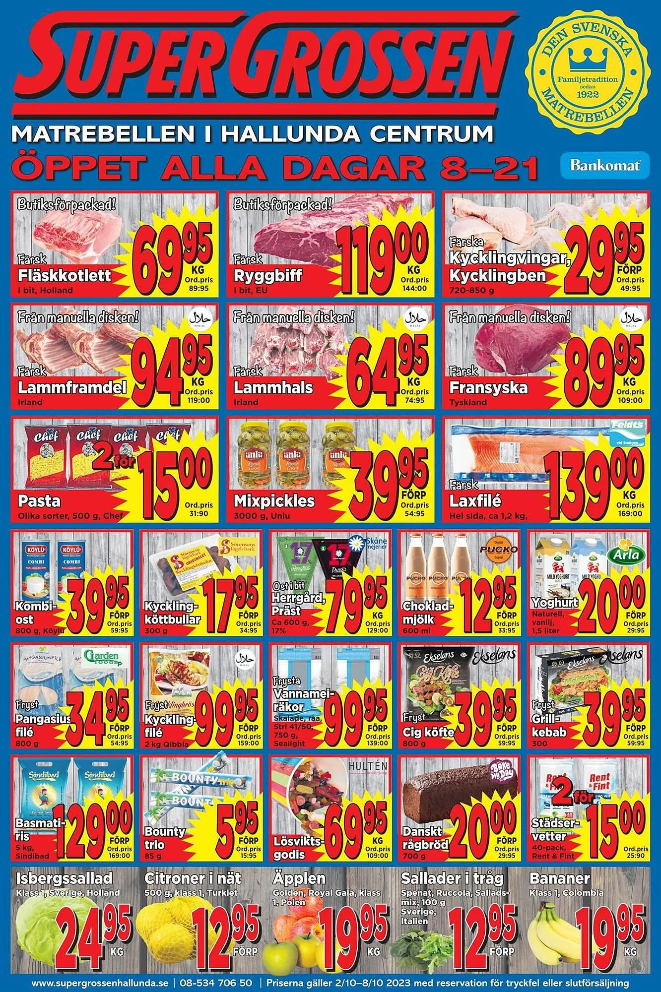 Supergrossen reklamblad från 1 oktober till 8 oktober 2023 - Reklamblad sidor 1