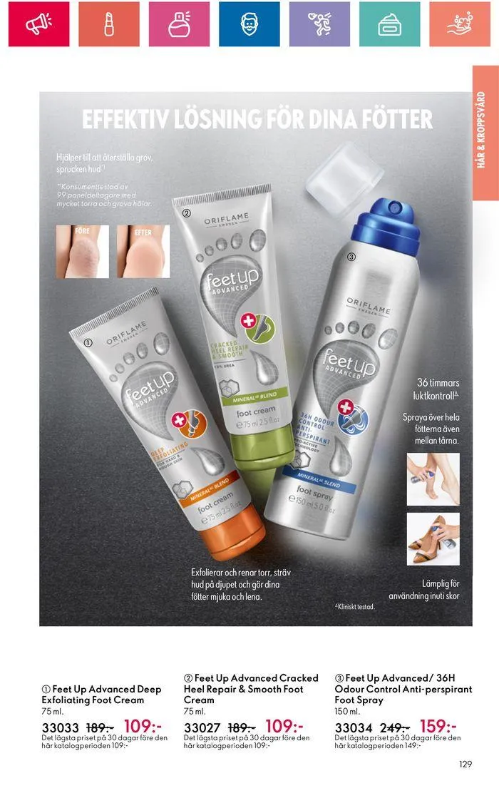 Oriflame reklamblad från 20 juni till 4 juli 2024 - Reklamblad sidor 129