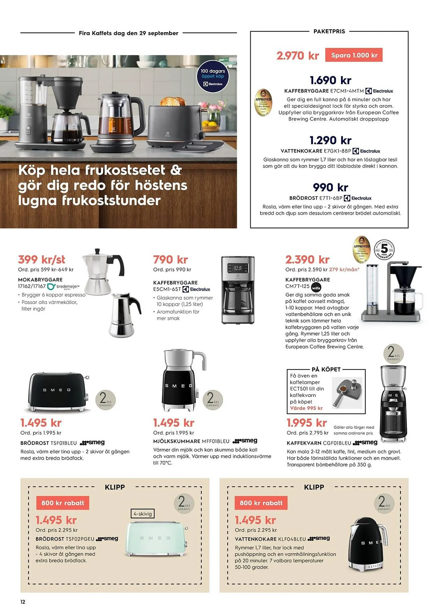 Electrolux Home reklamblad från 21 augusti till 2 oktober 2023 - Reklamblad sidor 12