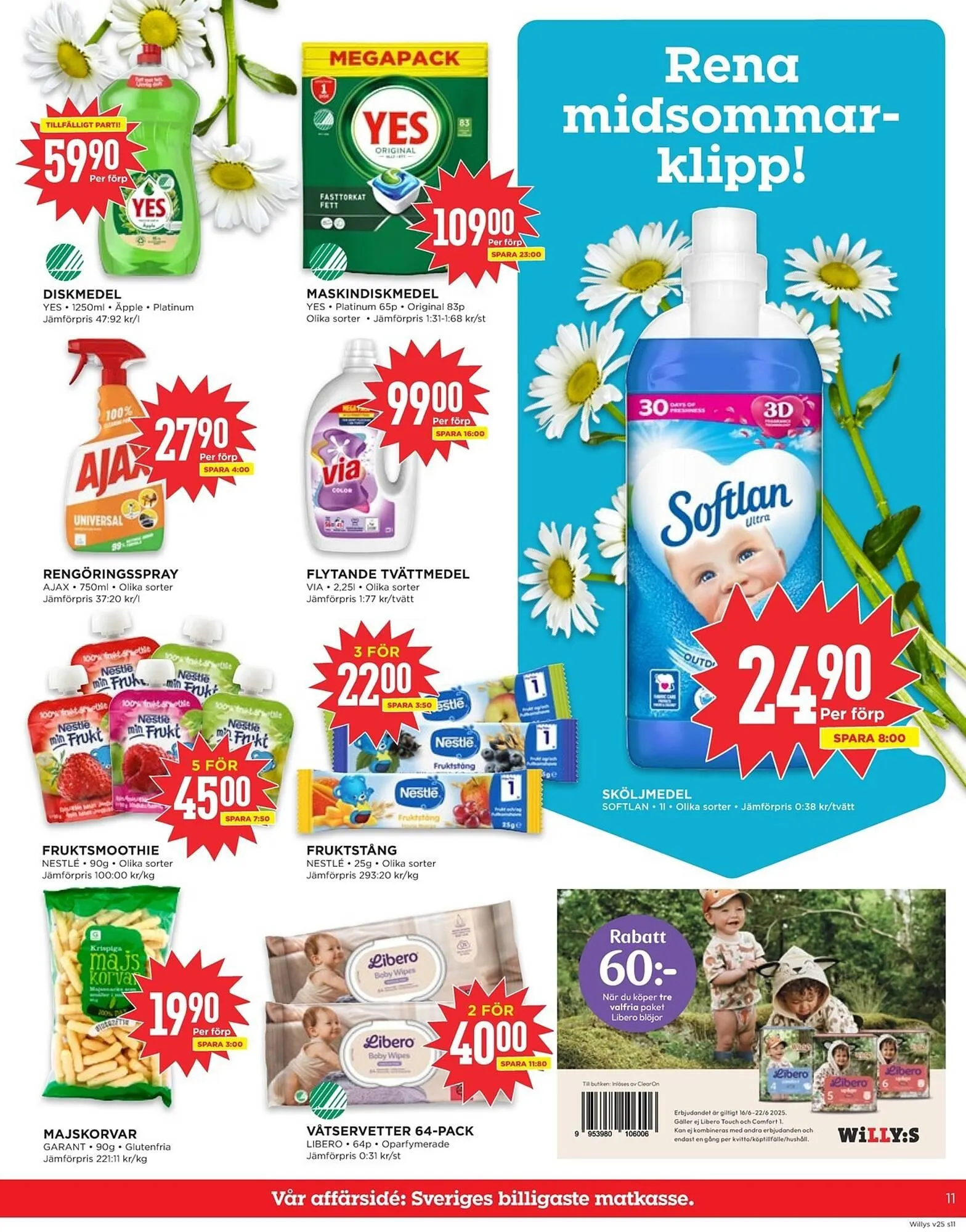 Willys reklamblad från 16 juni till 22 juni 2025 - Reklamblad sidor 11