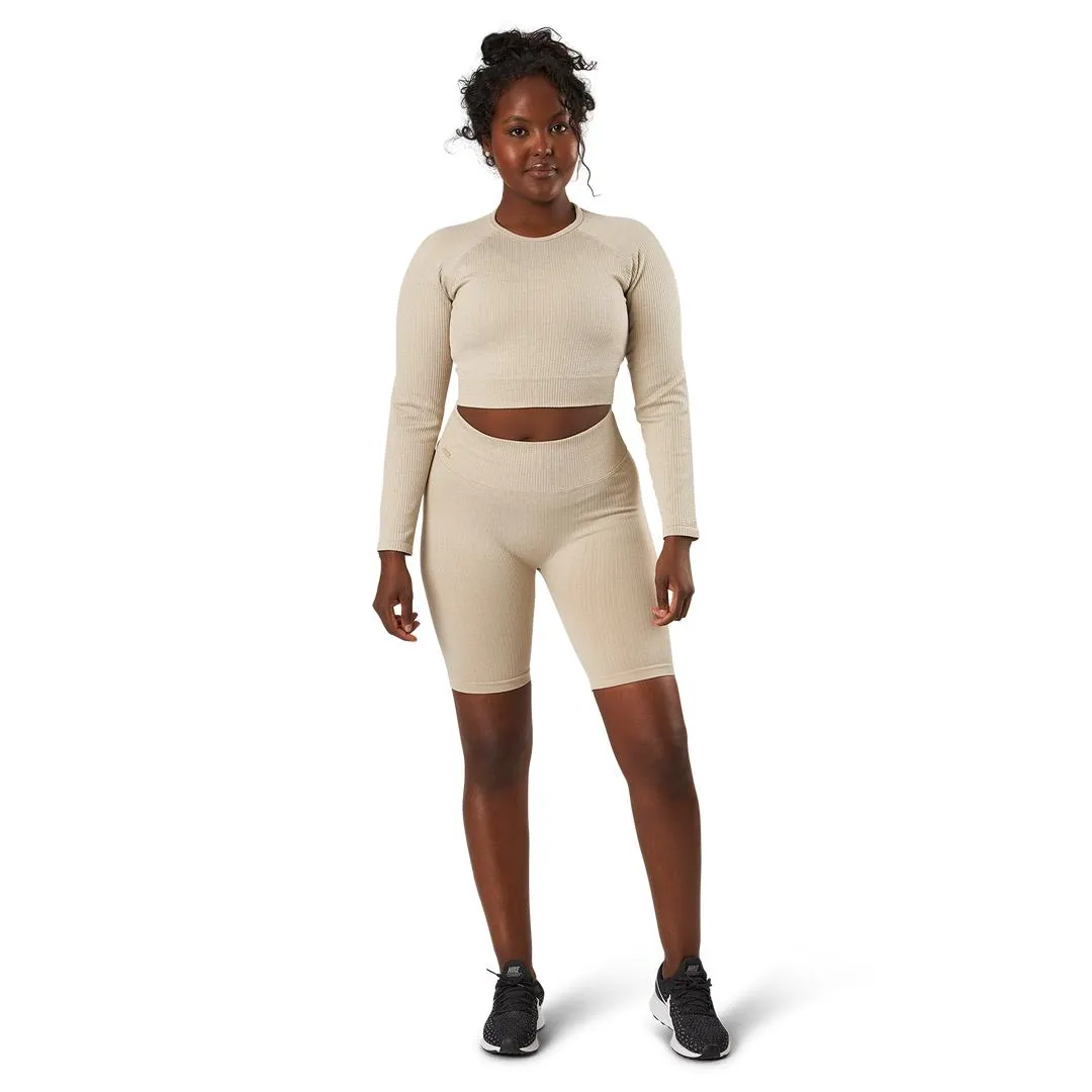 Bonnie Ribbed Shorts Beige