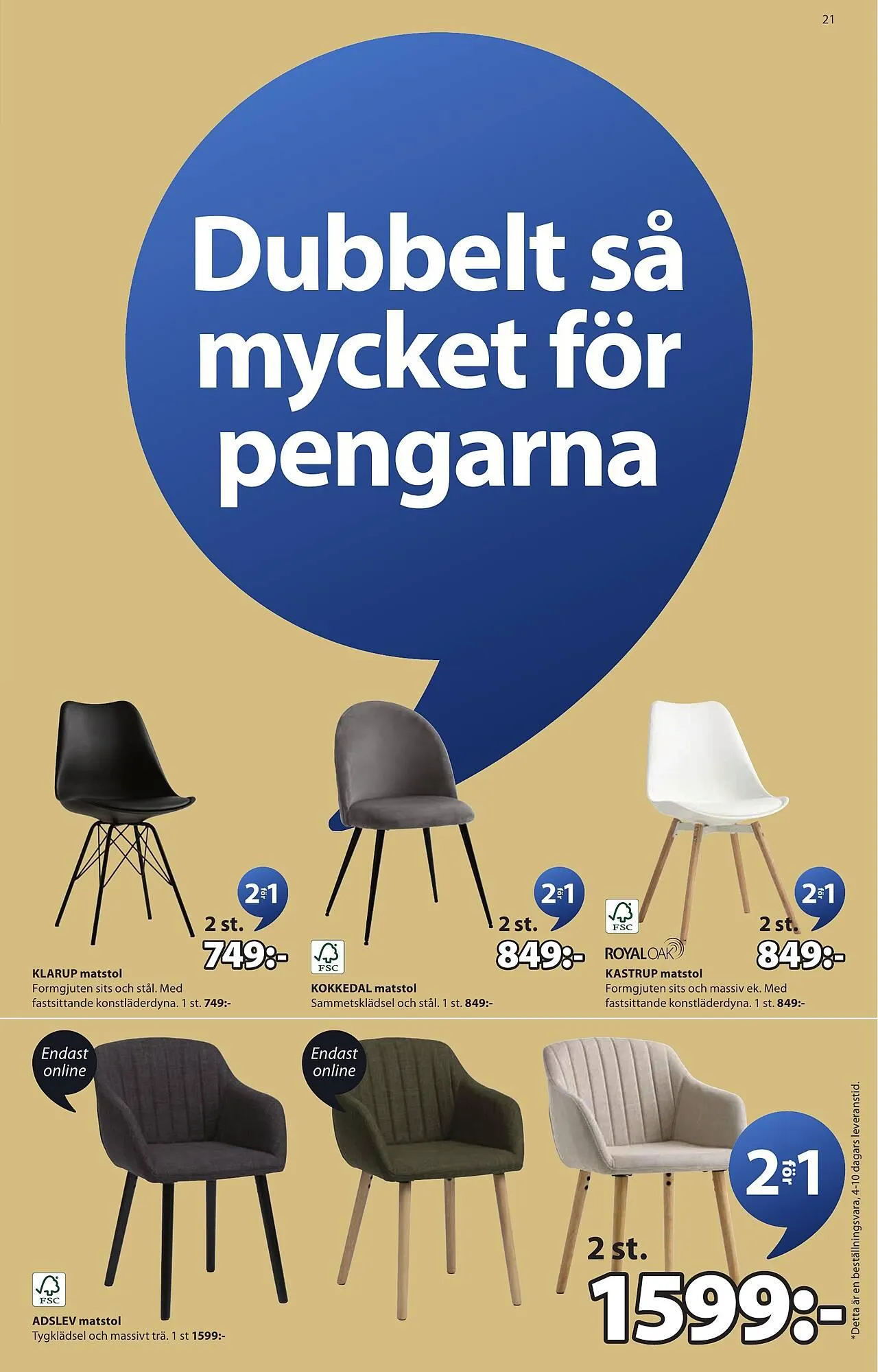 JYSK reklamblad från 22 september till 5 oktober 2025 - Reklamblad sidor 21
