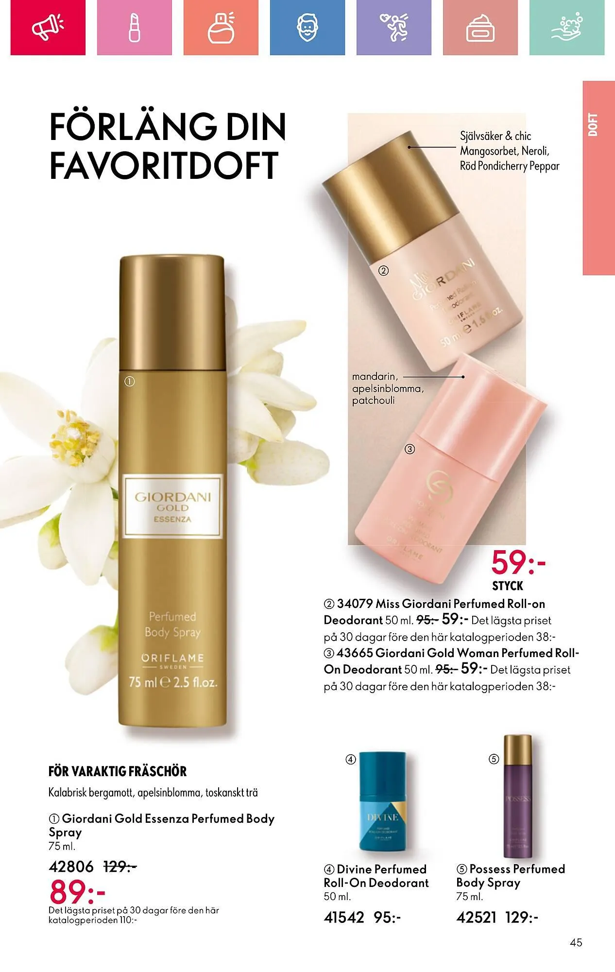 Oriflame reklamblad från 26 januari till 15 februari 2025 - Reklamblad sidor 45