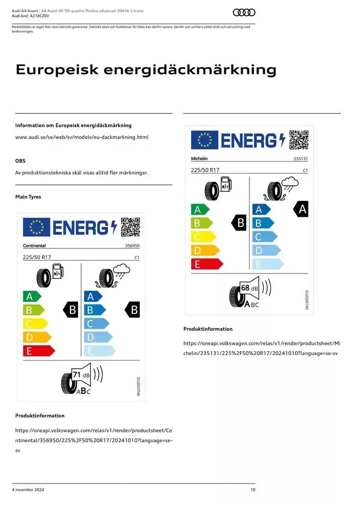 Audi A4 Avant från 4 november till 4 november 2025 - Reklamblad sidor 10