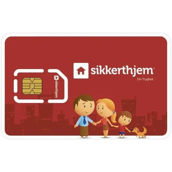 Sikkerthjem SMS-kort 12 mån abonnemang