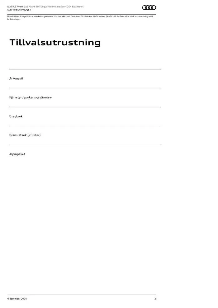 Audi A6 Avant från 6 december till 6 december 2025 - Reklamblad sidor 3