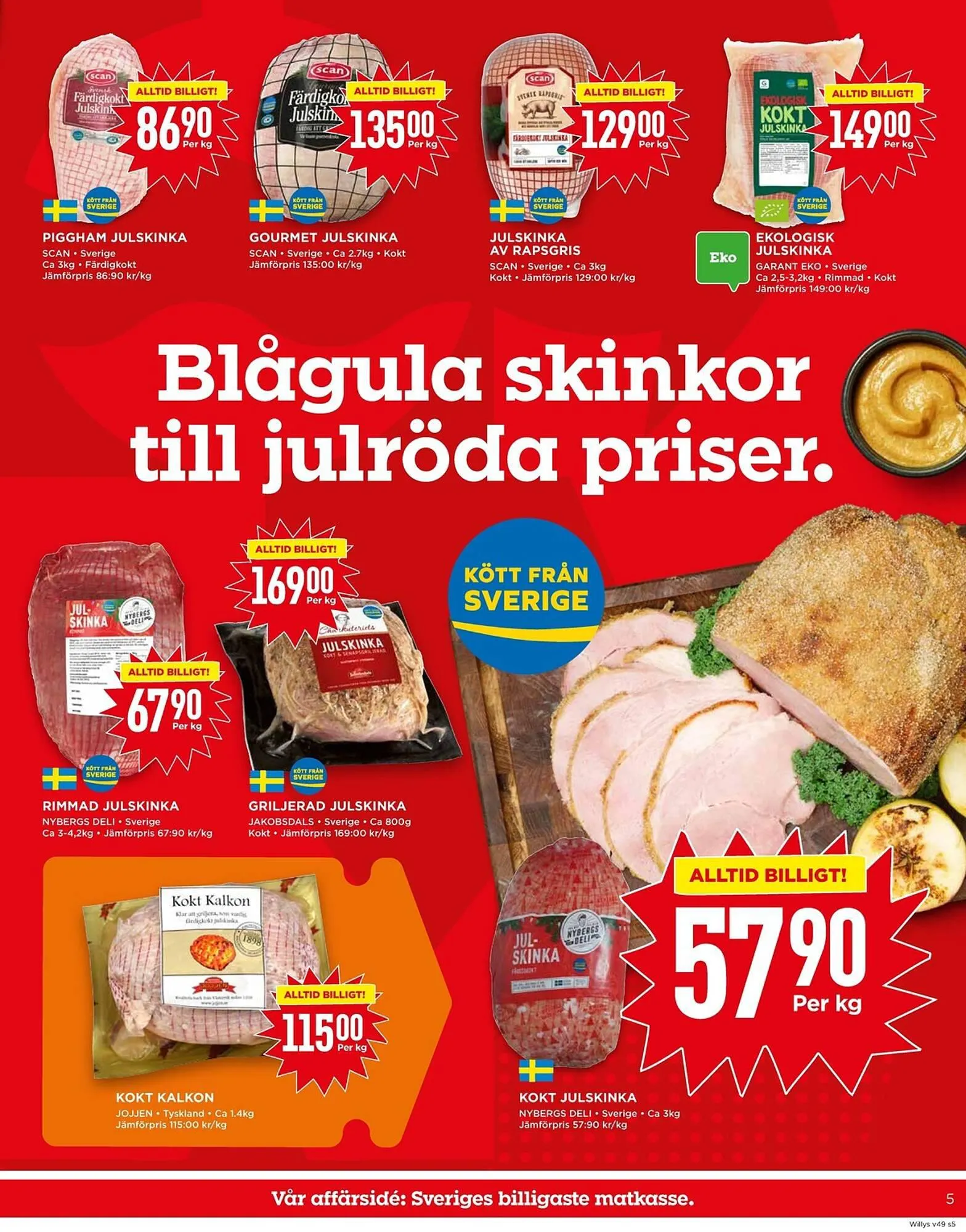Willys reklamblad från 4 december till 10 december 2023 - Reklamblad sidor 5