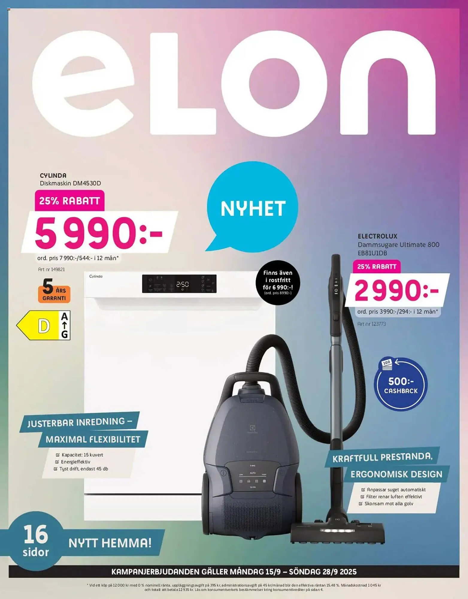 Elon reklamblad från 15 september till 28 september 2025 - Reklamblad sidor 1
