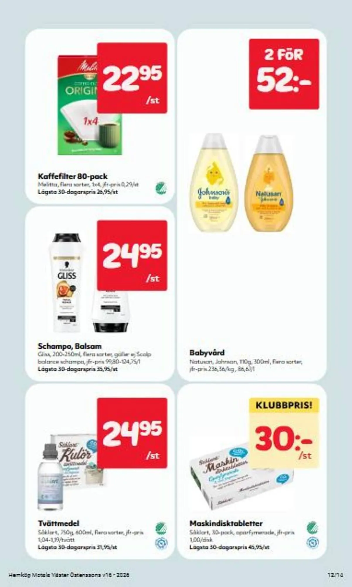Hemköp reklamblad från 13 april till 19 april 2026 - Reklamblad sidor 12