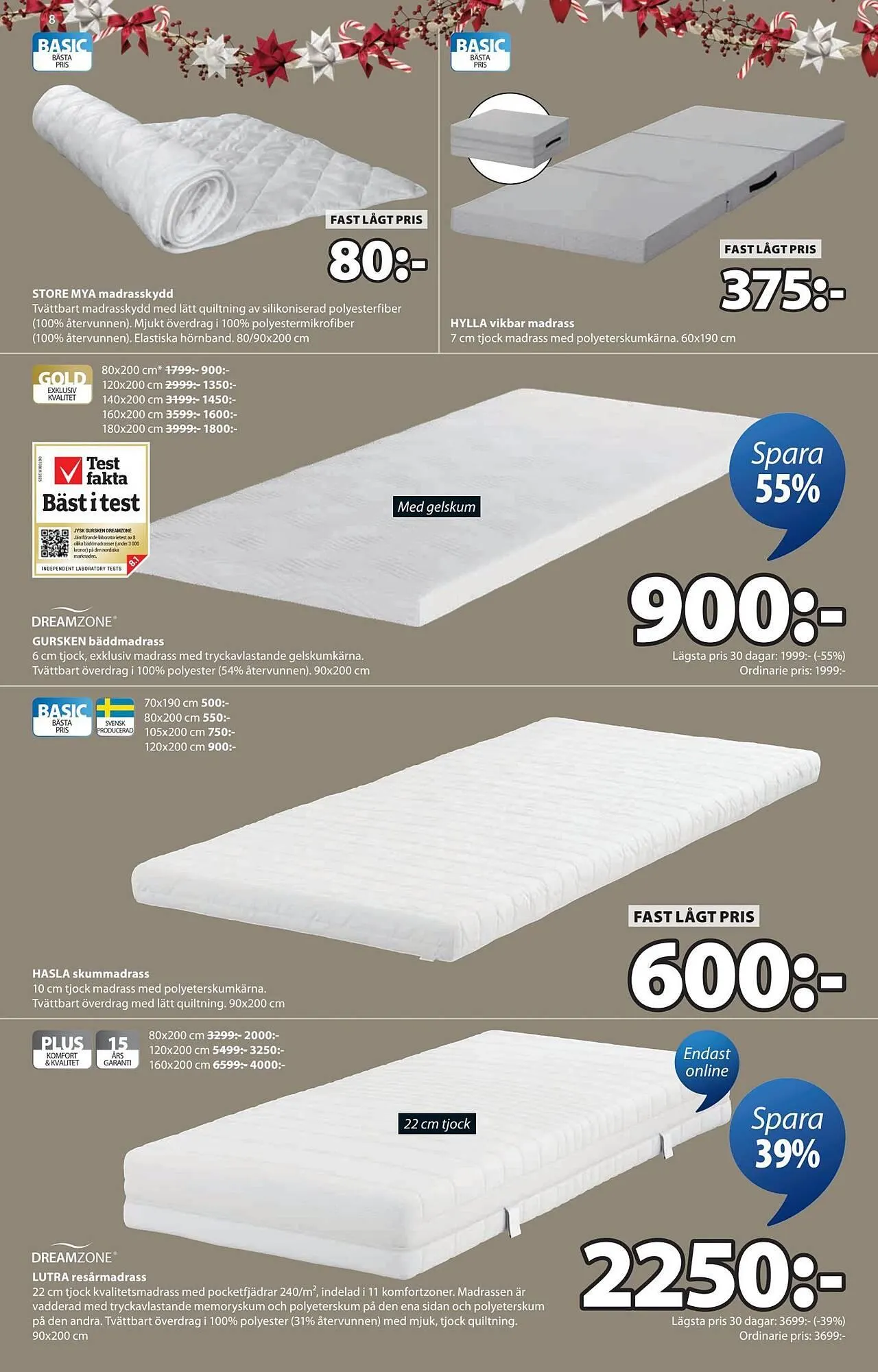 JYSK reklamblad från 15 december till 24 december 2025 - Reklamblad sidor 8