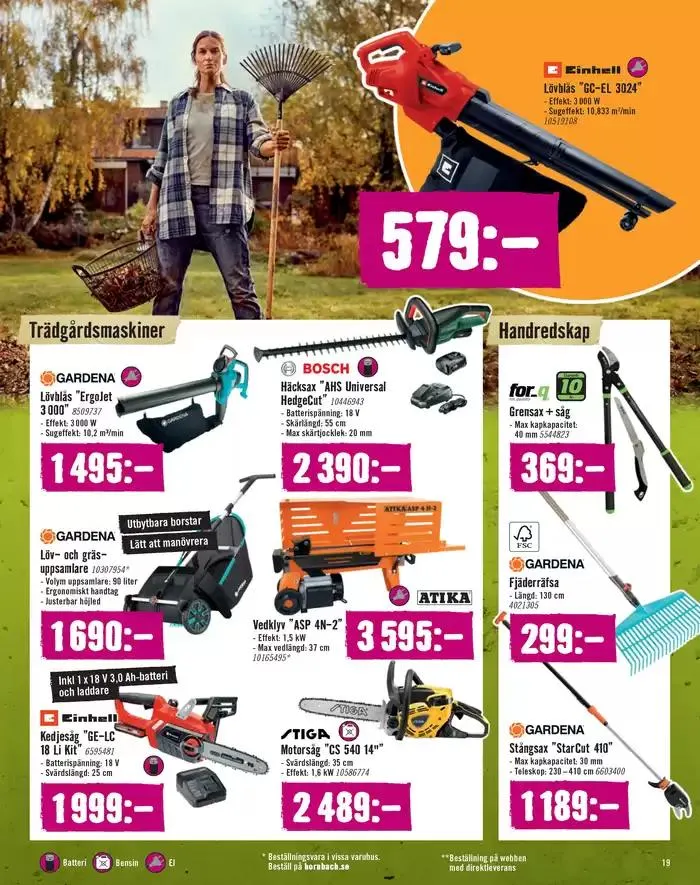  Hornbach reklamblad  från 9 oktober till 31 oktober 2024 - Reklamblad sidor 19
