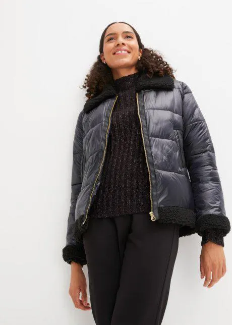 Giacca trapuntata in materiale misto