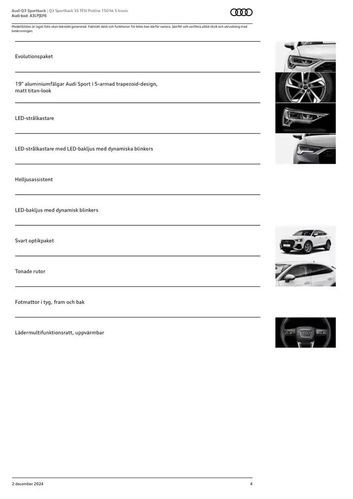 Audi Q3 Sportback från 2 december till 2 december 2025 - Reklamblad sidor 4