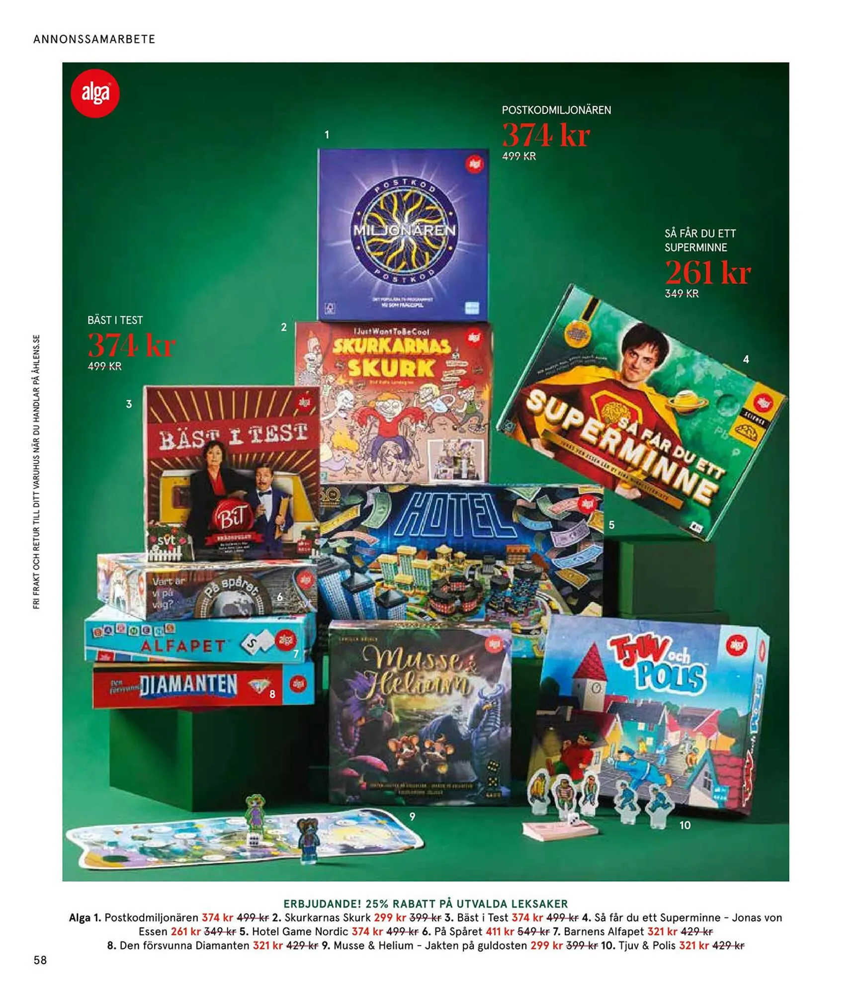 Åhléns reklamblad från 25 november till 24 december 2024 - Reklamblad sidor 58