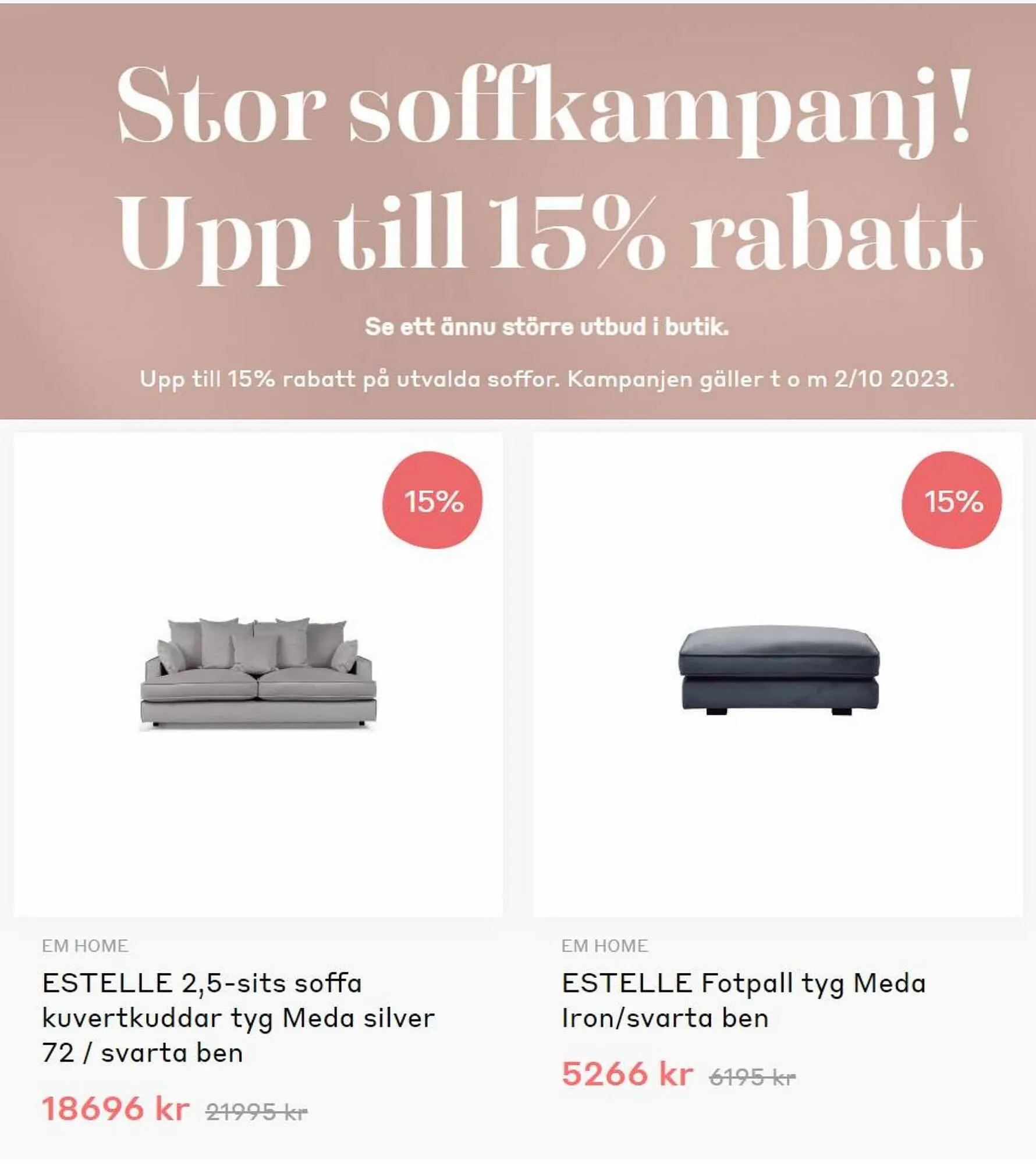 EM Home reklamblad från 28 september till 2 oktober 2023 - Reklamblad sidor 2