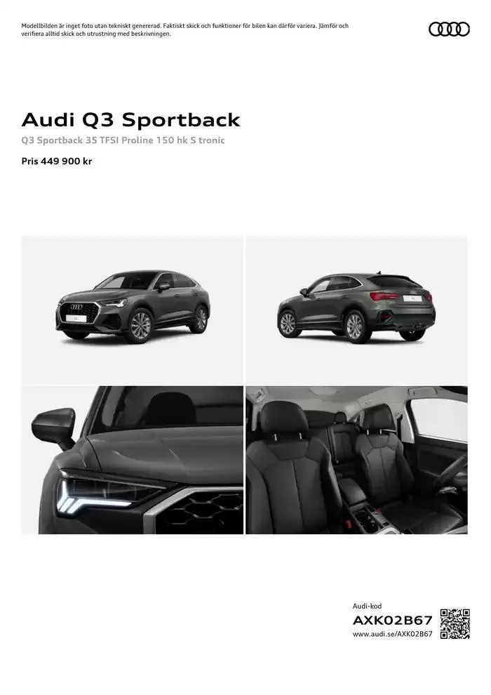 Audi Q3 Sportback från 31 oktober till 31 oktober 2025 - Reklamblad sidor 1