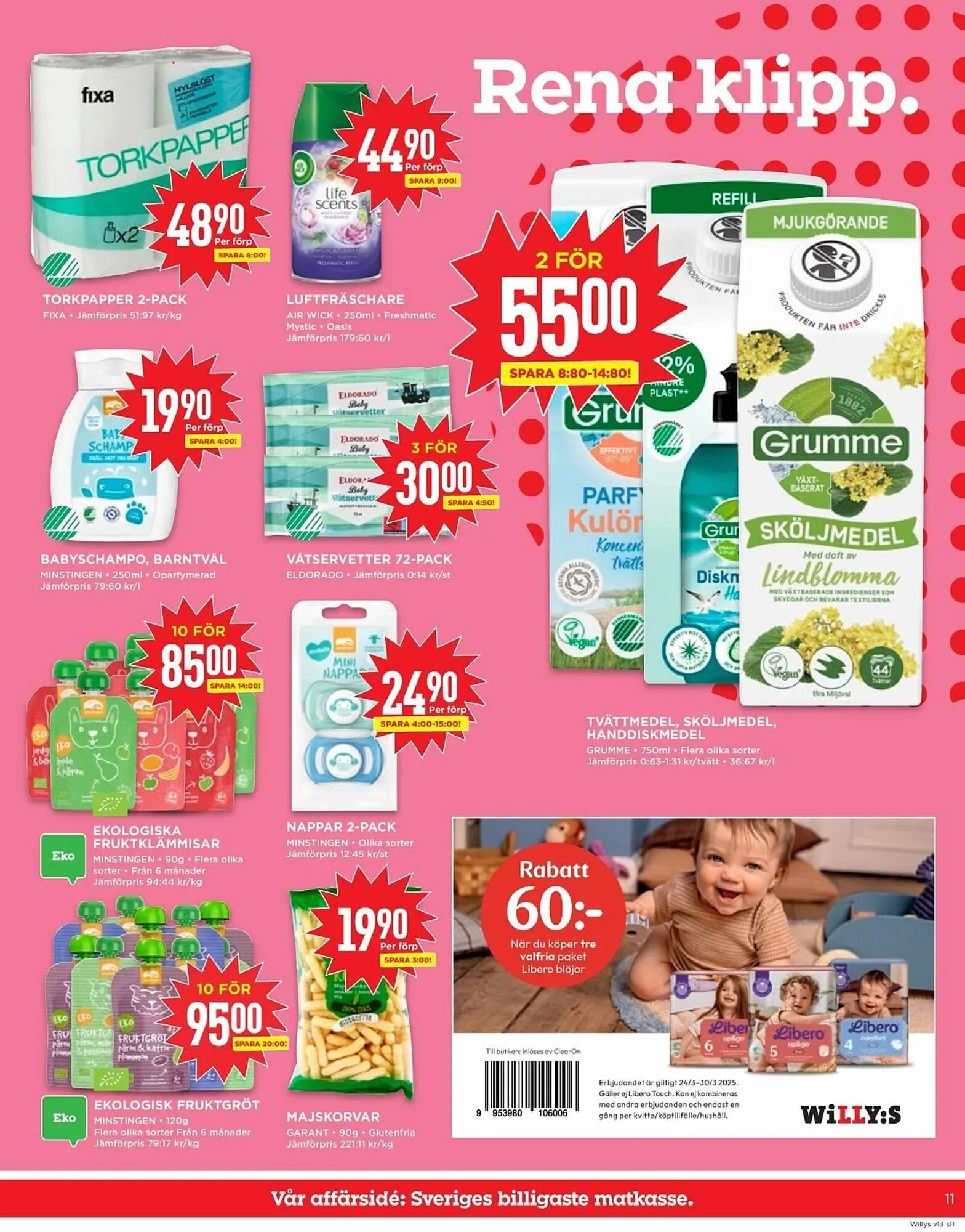 Willys reklamblad från 24 mars till 30 mars 2025 - Reklamblad sidor 11