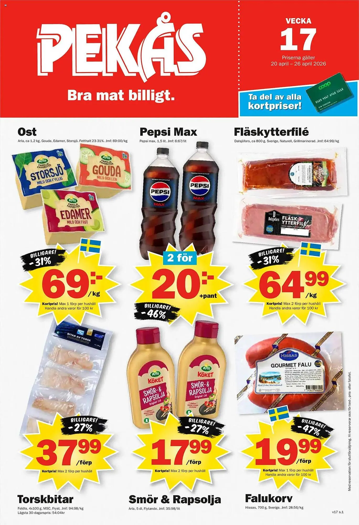 Pekås reklamblad från 20 april till 26 april 2026 - Reklamblad sidor 1