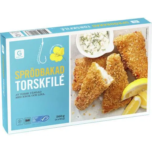 Torskfilé Sprödbakad Frysta/4-pack