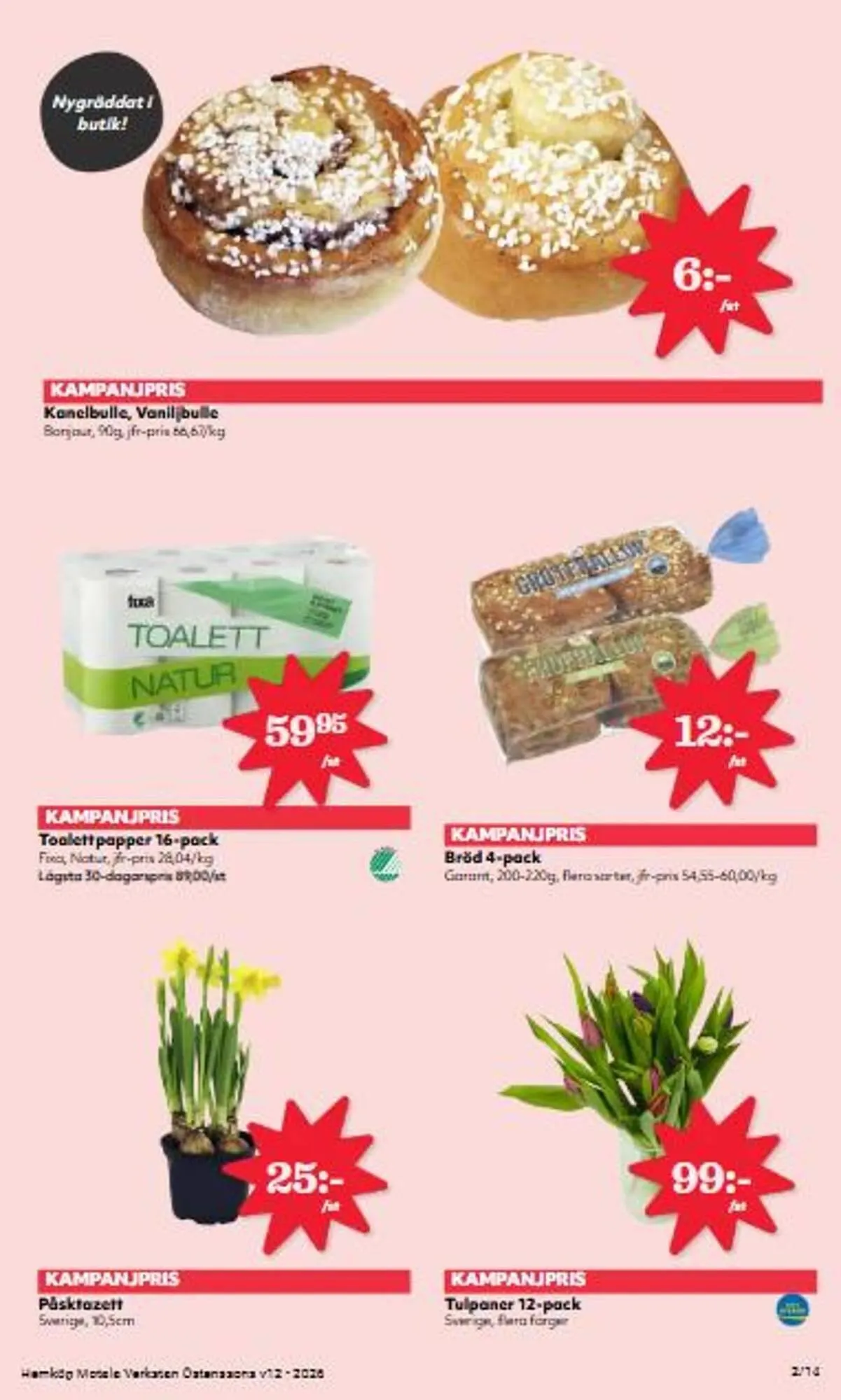 Hemköp reklamblad från 16 mars till 22 mars 2026 - Reklamblad sidor 2