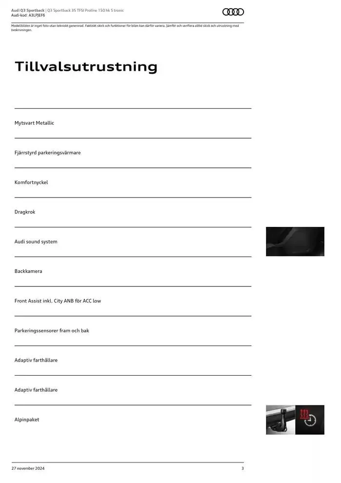 Audi Q3 Sportback från 27 november till 27 november 2025 - Reklamblad sidor 3