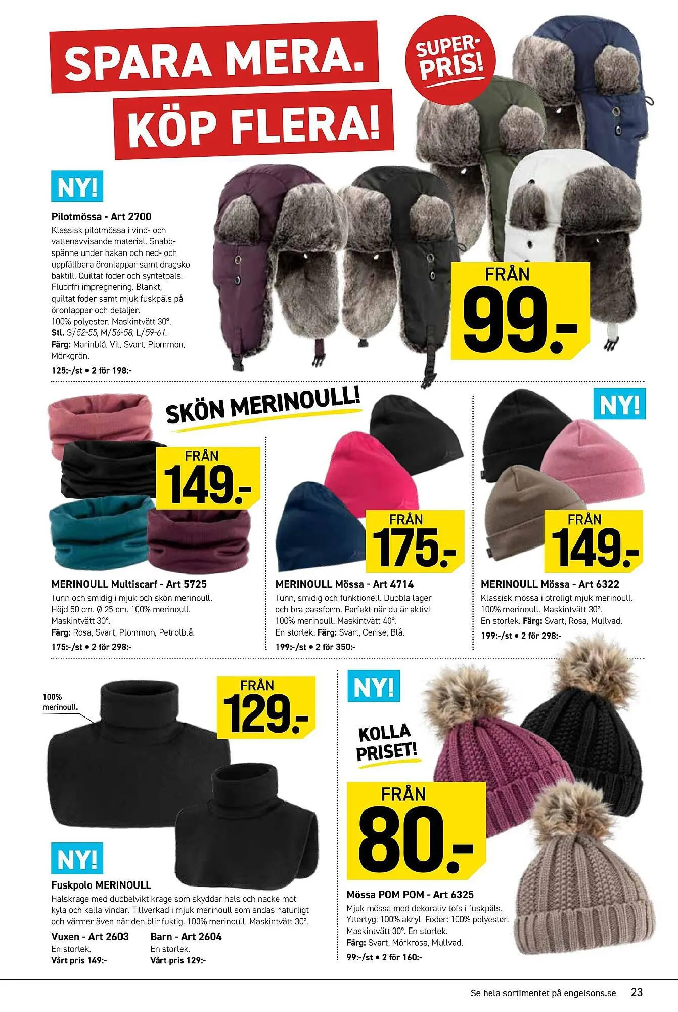 Engelsons reklamblad från 23 oktober till 30 november 2023 - Reklamblad sidor 23