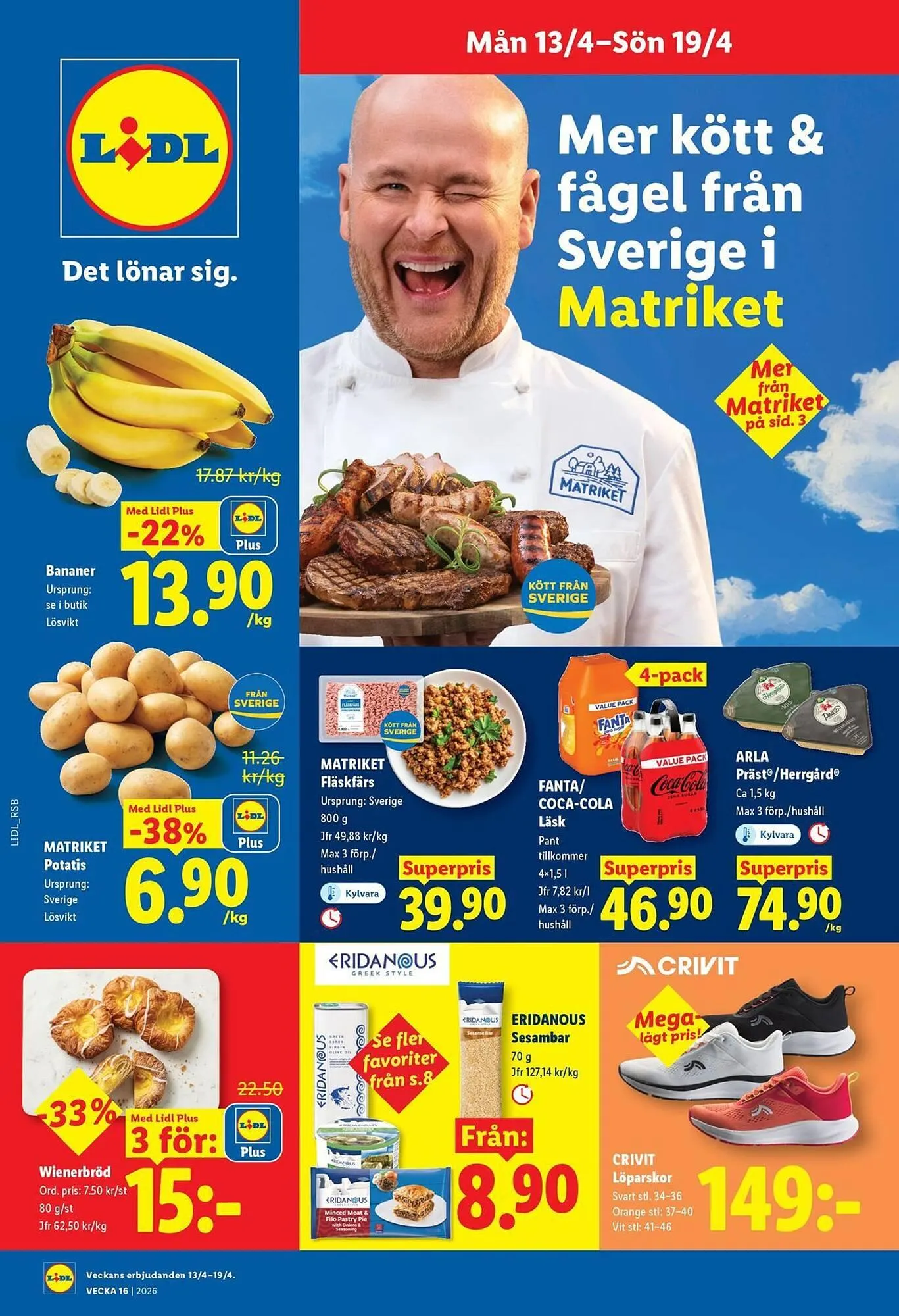 Lidl reklamblad från 13 april till 19 april 2026 - Reklamblad sidor 1