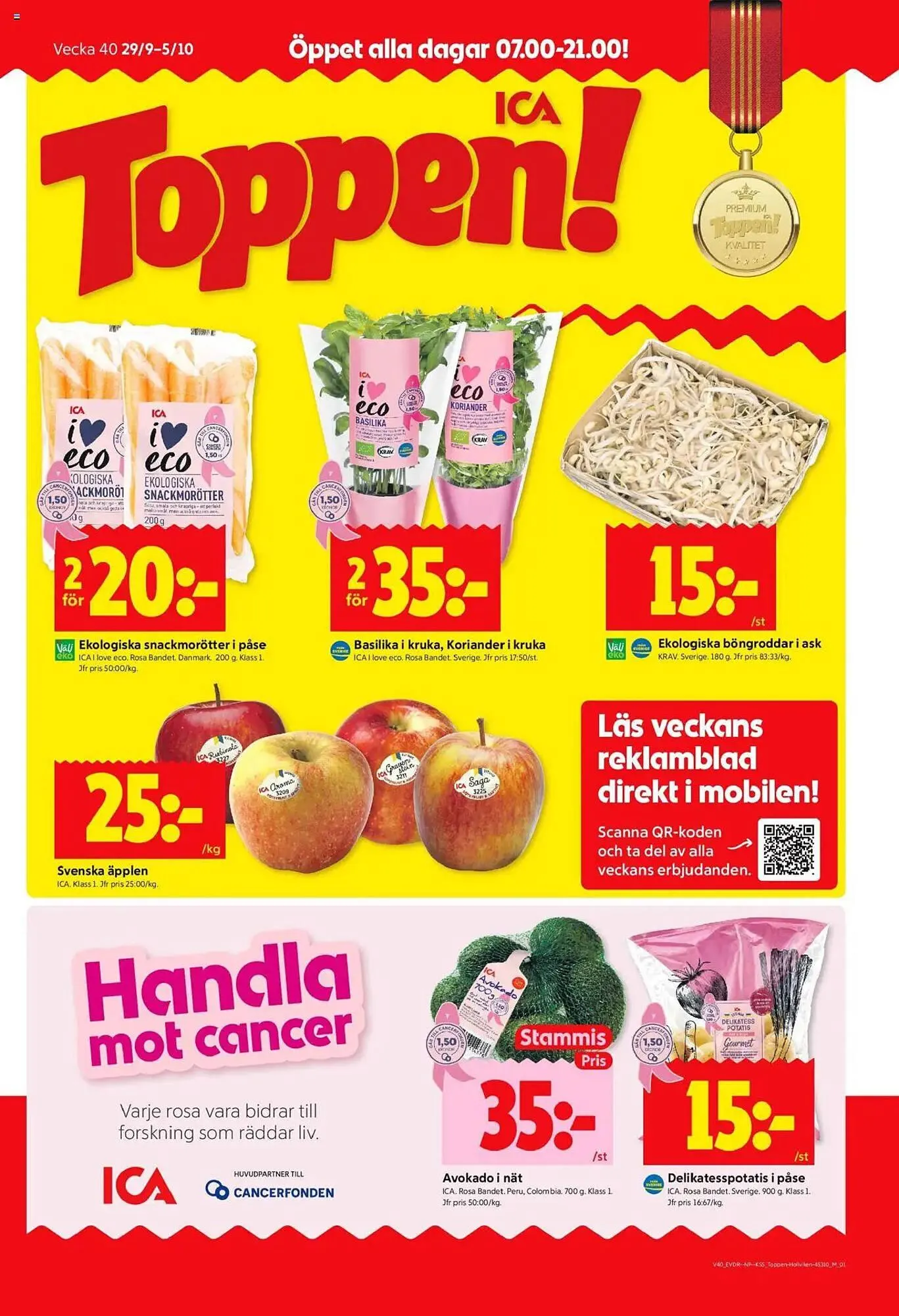 ICA Kvantum reklamblad från 29 september till 5 oktober 2025 - Reklamblad sidor 1