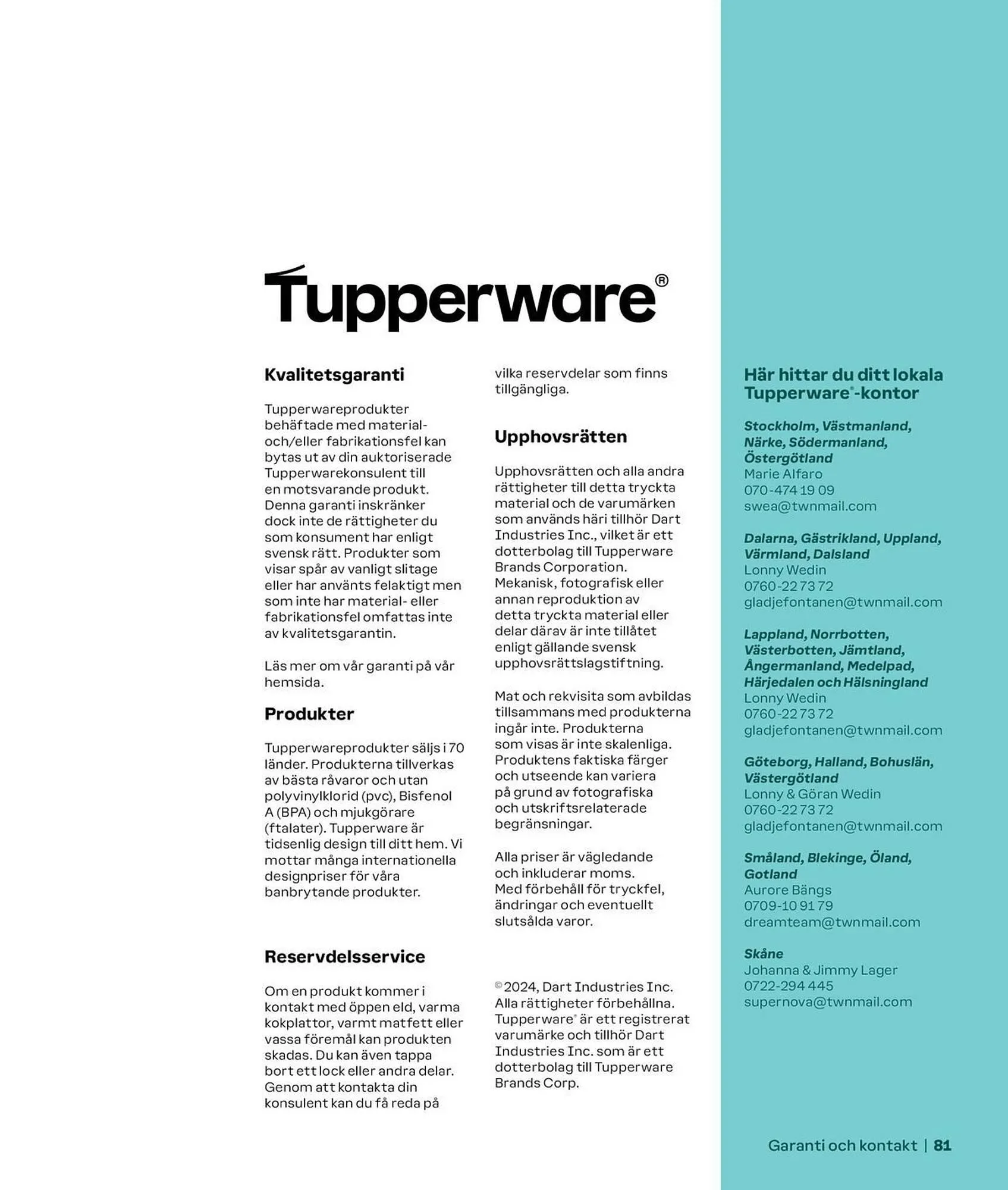 Tupperware reklamblad från 1 oktober till 31 mars 2025 - Reklamblad sidor 81