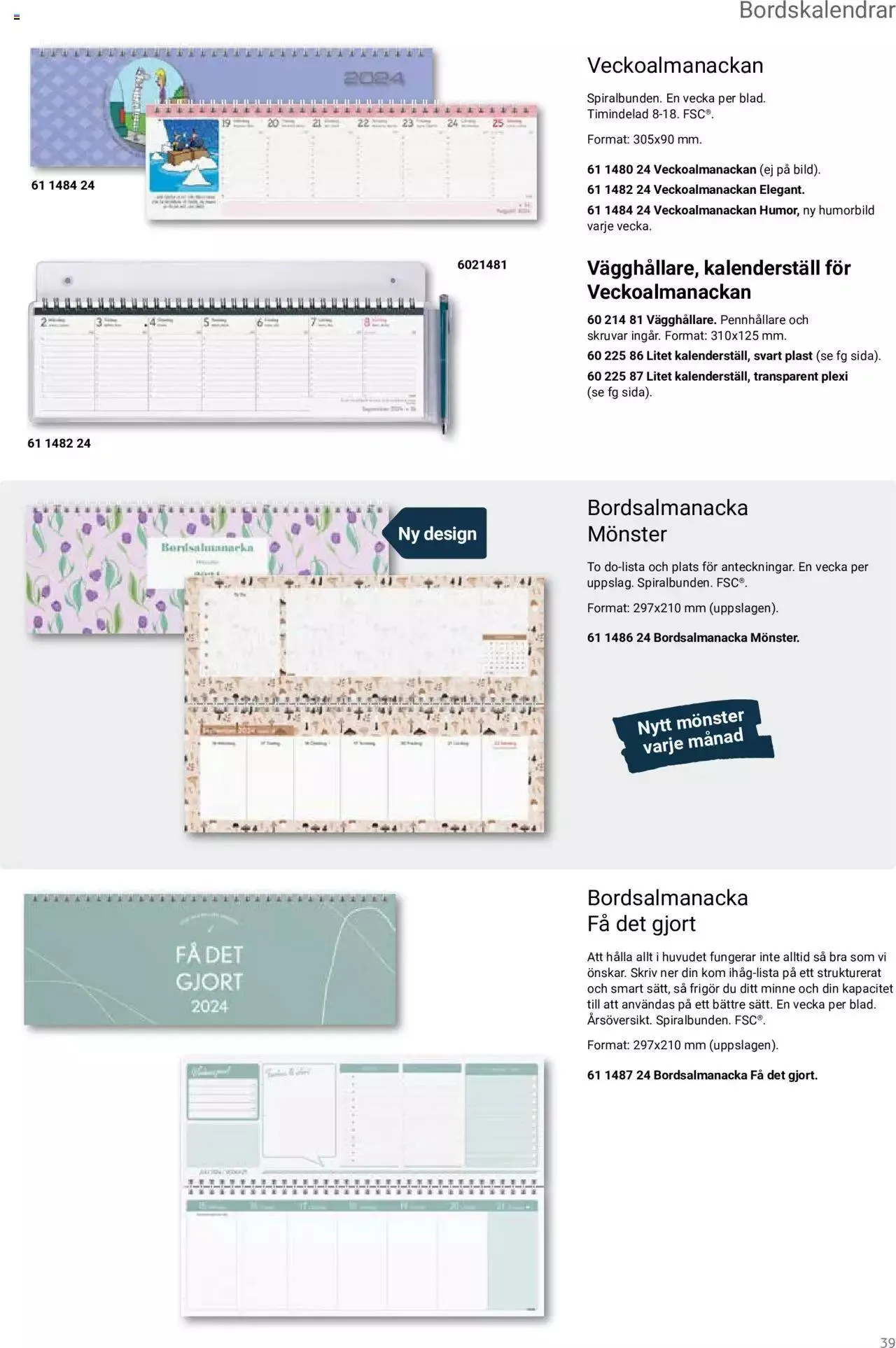 Kalendrar 2024 från 25 juli till 31 december 2023 - Reklamblad sidor 39