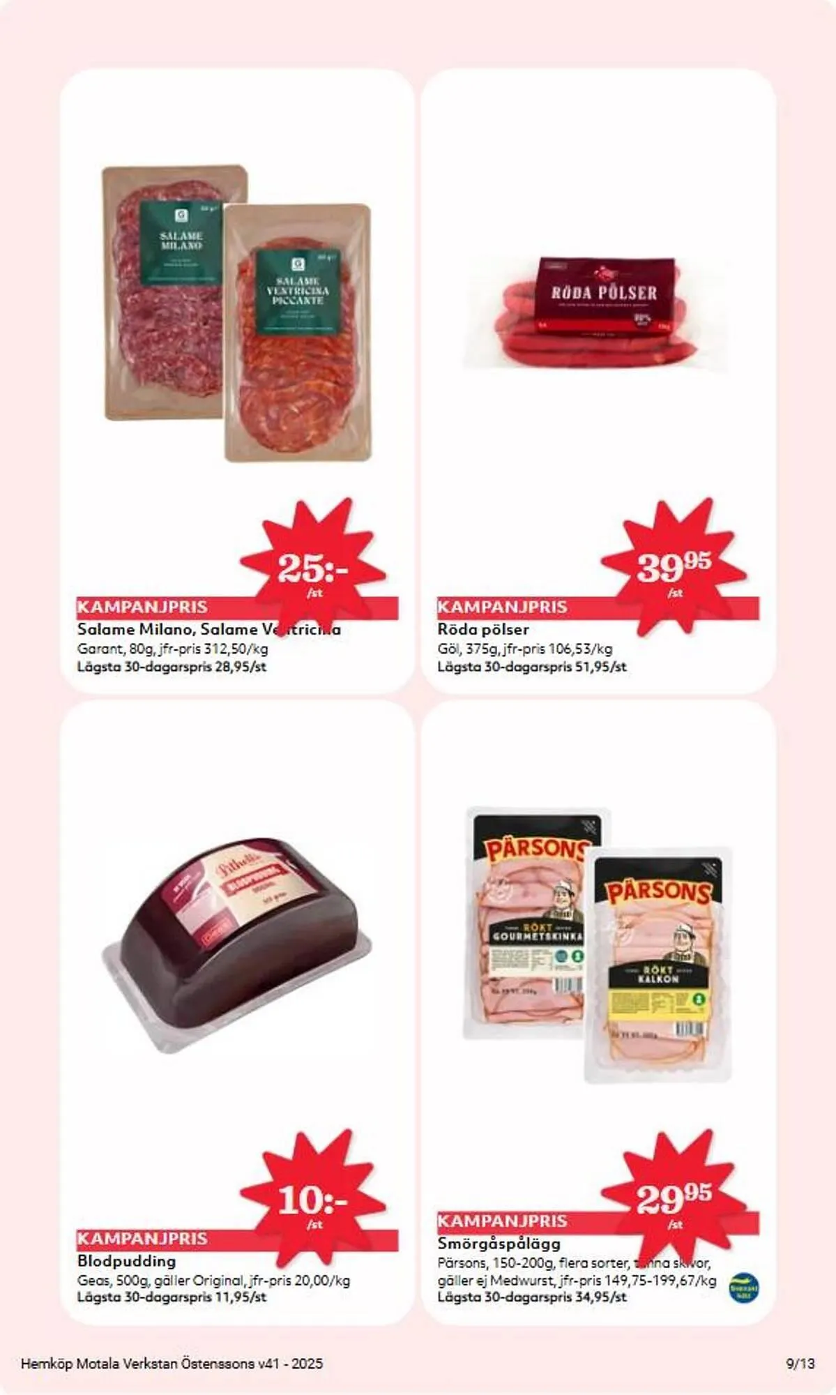 Hemköp reklamblad från 6 oktober till 12 oktober 2025 - Reklamblad sidor 9