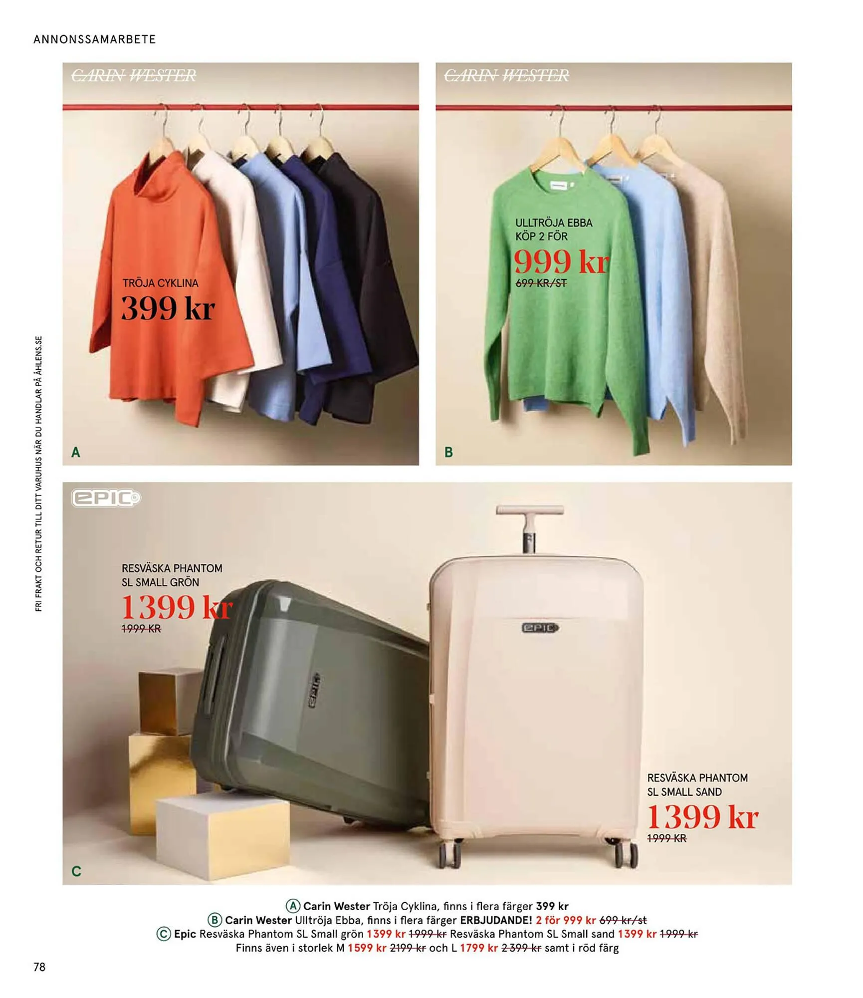 Åhléns reklamblad från 25 november till 24 december 2024 - Reklamblad sidor 78