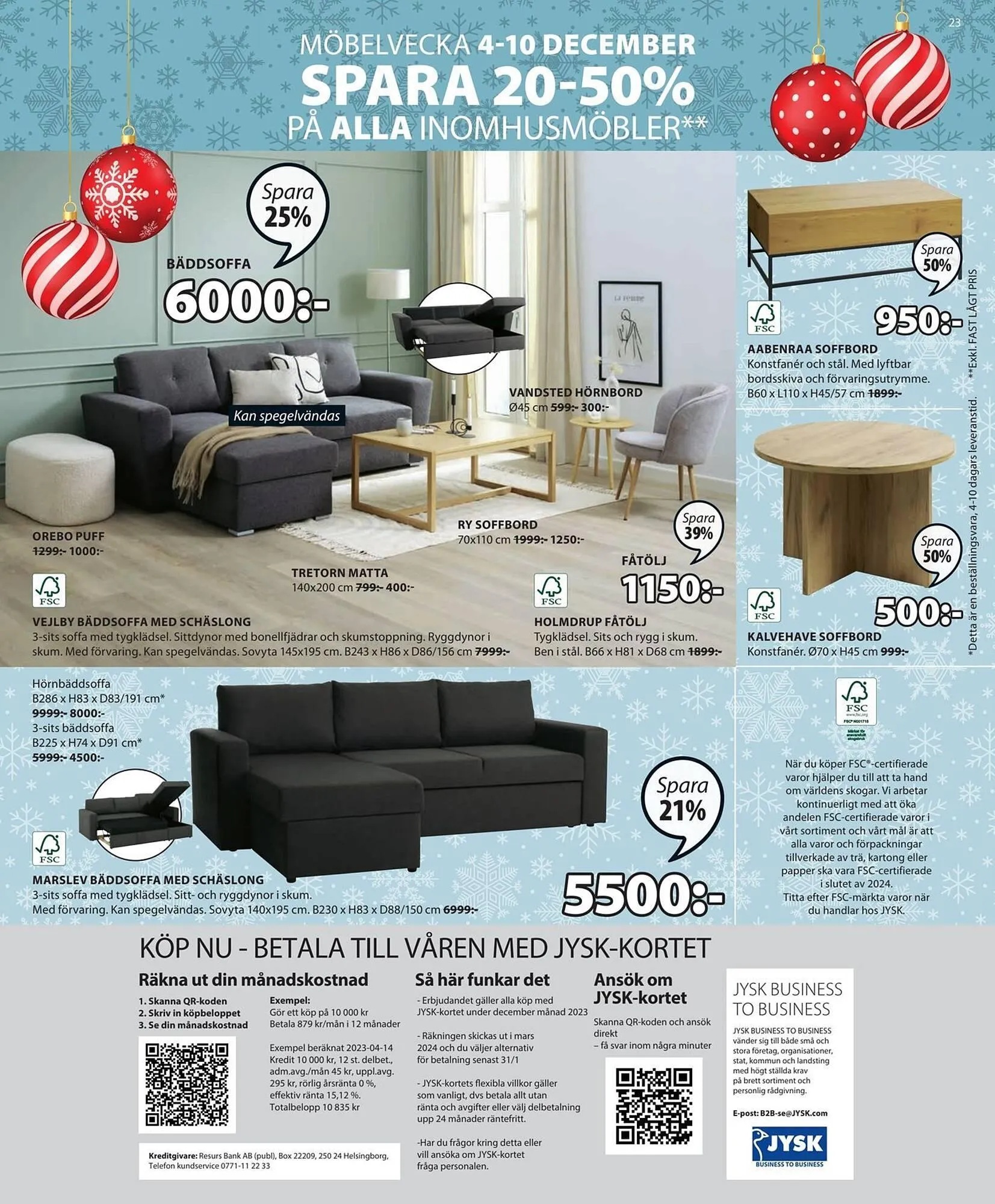 JYSK reklamblad från 3 december till 17 december 2023 - Reklamblad sidor 23