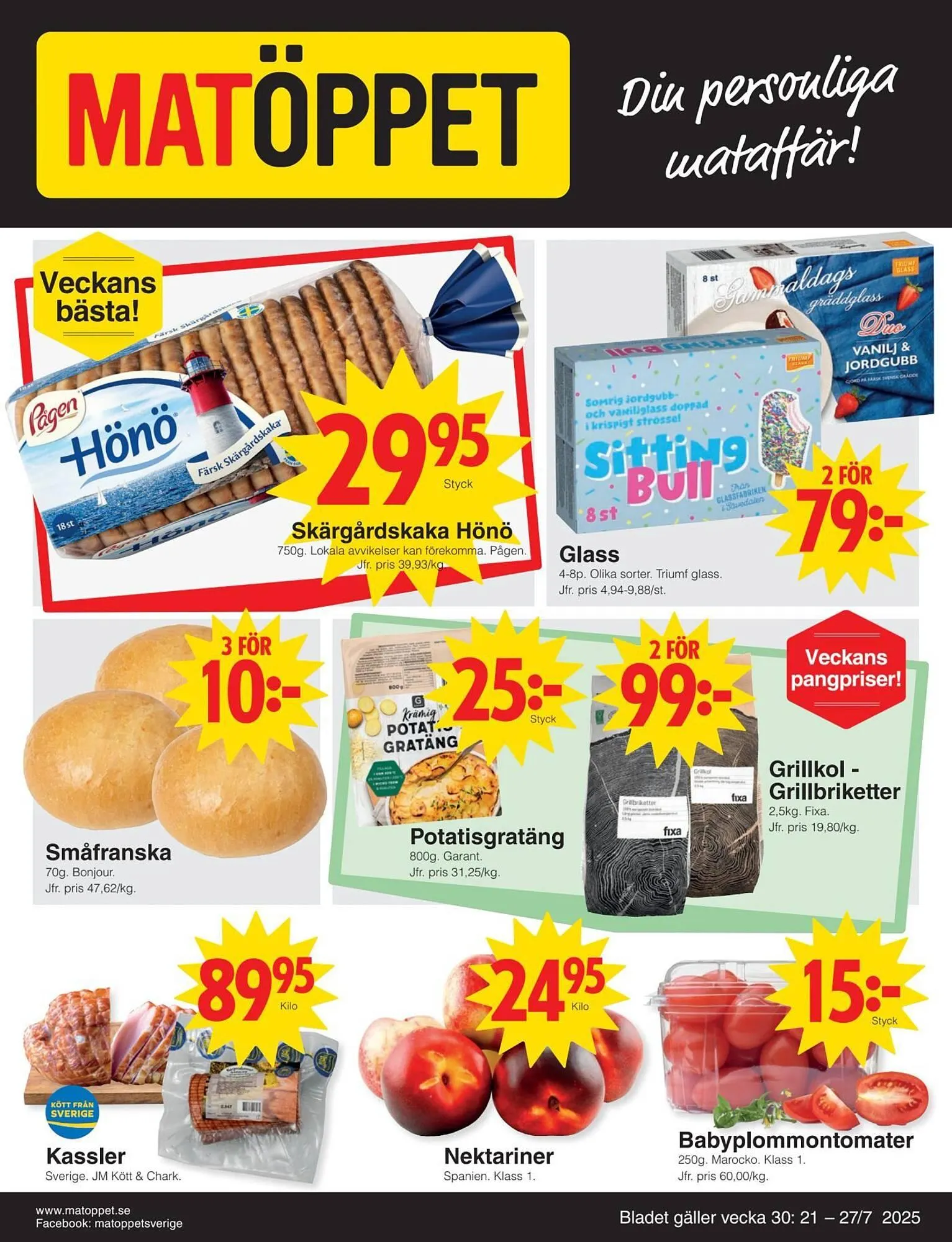 Matöppet reklamblad - 1