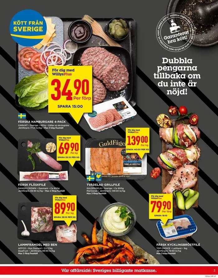 Willys Erbjudanden från 24 juni till 30 juni 2024 - Reklamblad sidor 3