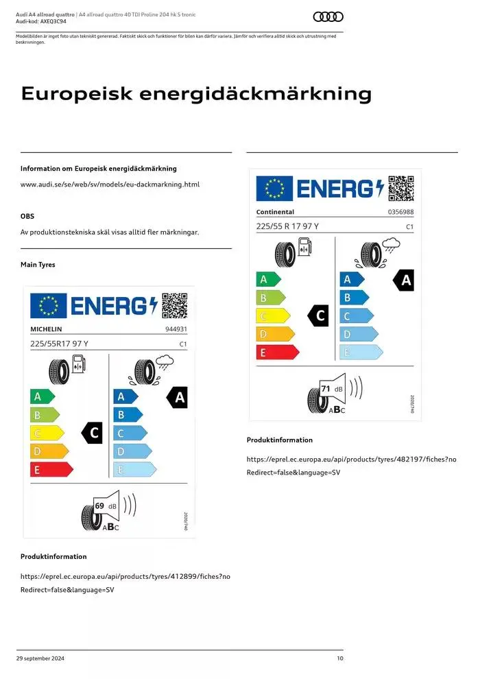 Audi A4 allroad quattro från 29 september till 29 september 2025 - Reklamblad sidor 10
