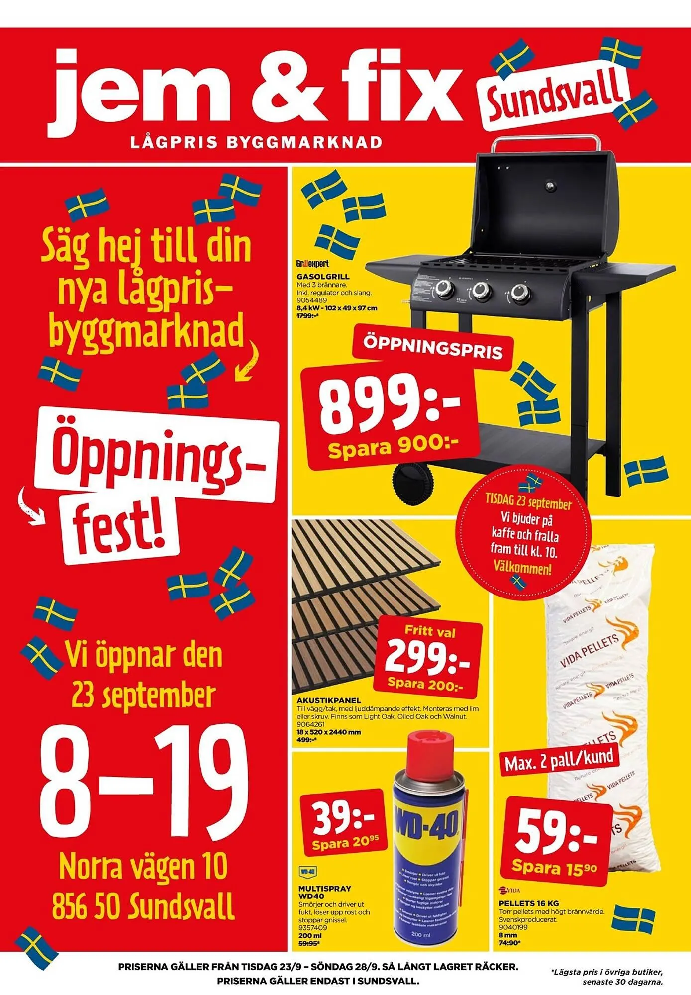 Jem&Fix reklamblad från 23 september till 28 september 2025 - Reklamblad sidor 1