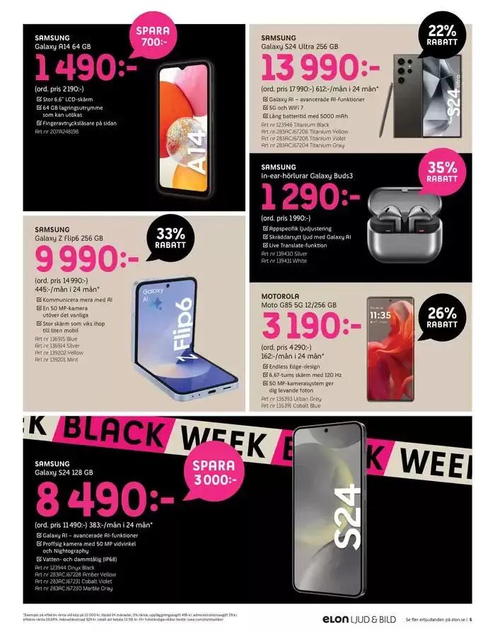 Black Week från 28 november till 1 december 2024 - Reklamblad sidor 5