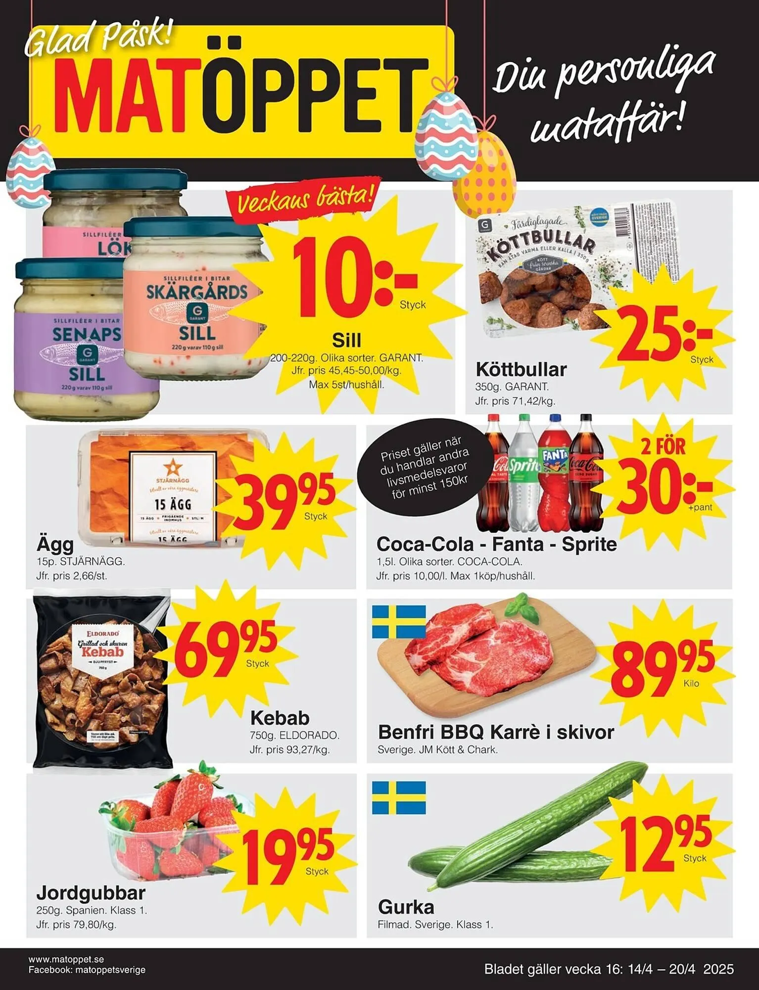 Matöppet reklamblad från 14 april till 20 april 2025 - Reklamblad sidor 1