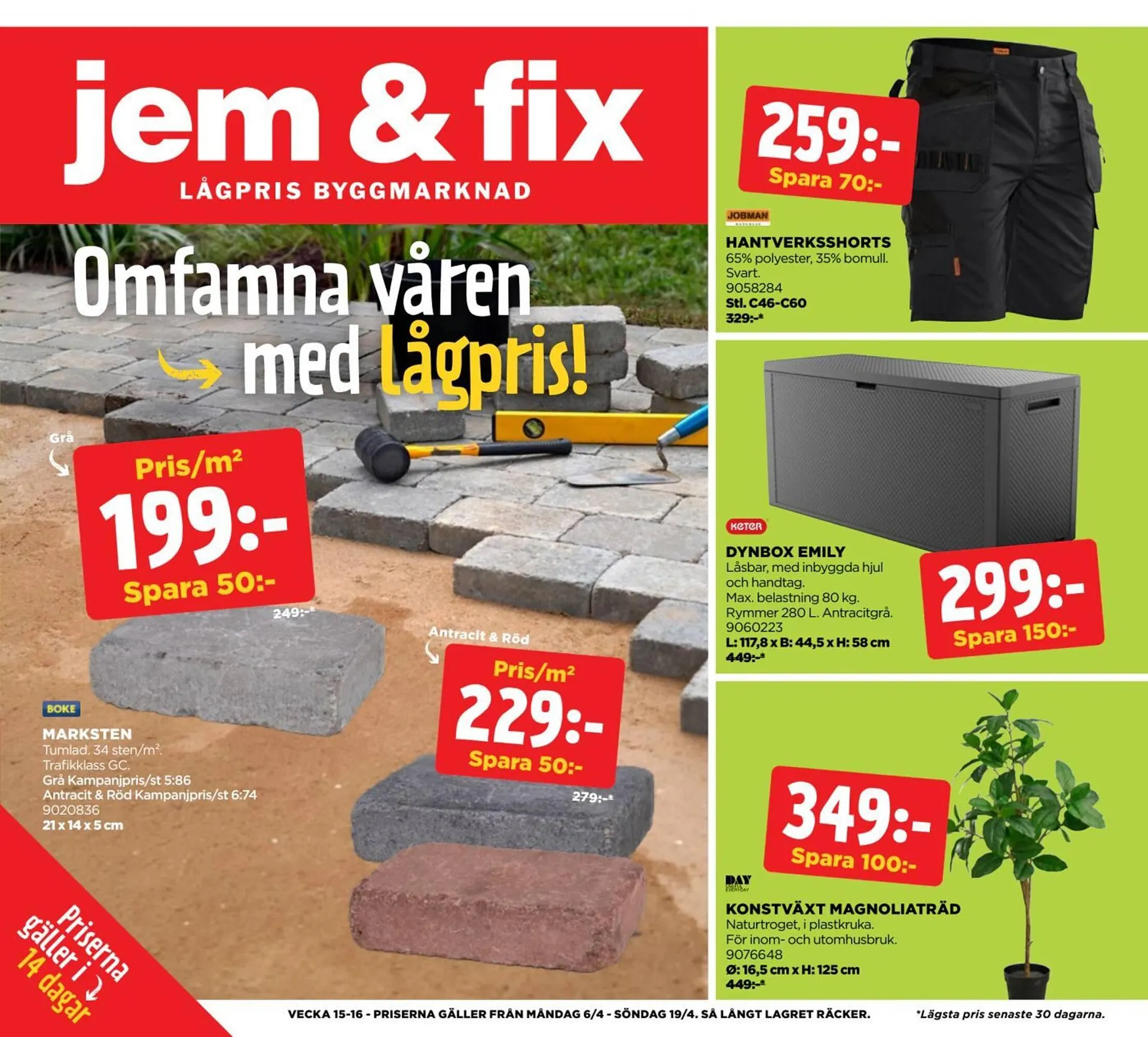 Jem&Fix reklamblad från 6 april till 20 april 2026 - Reklamblad sidor 1
