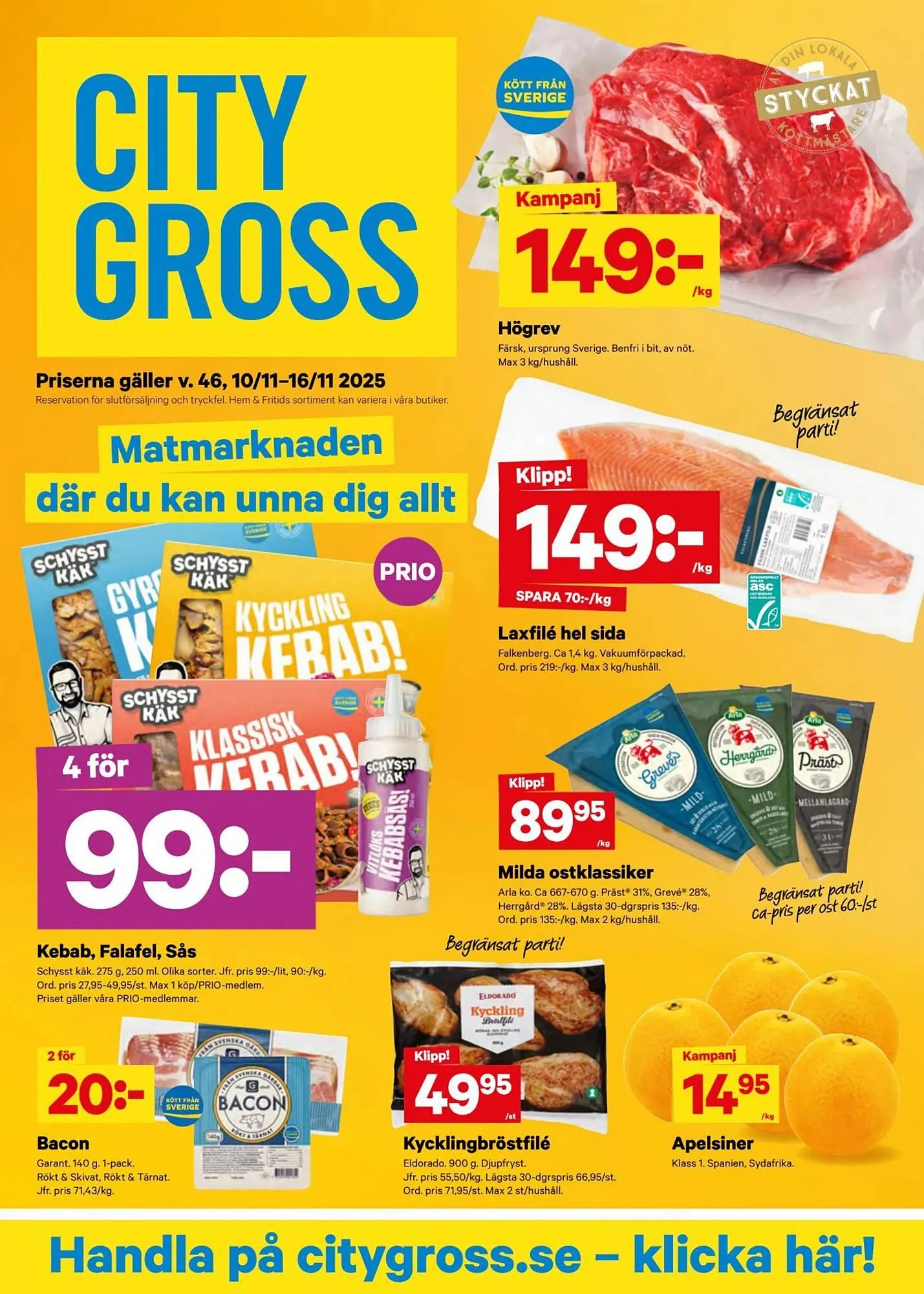 City Gross reklamblad från 10 november till 16 november 2025 - Reklamblad sidor 1