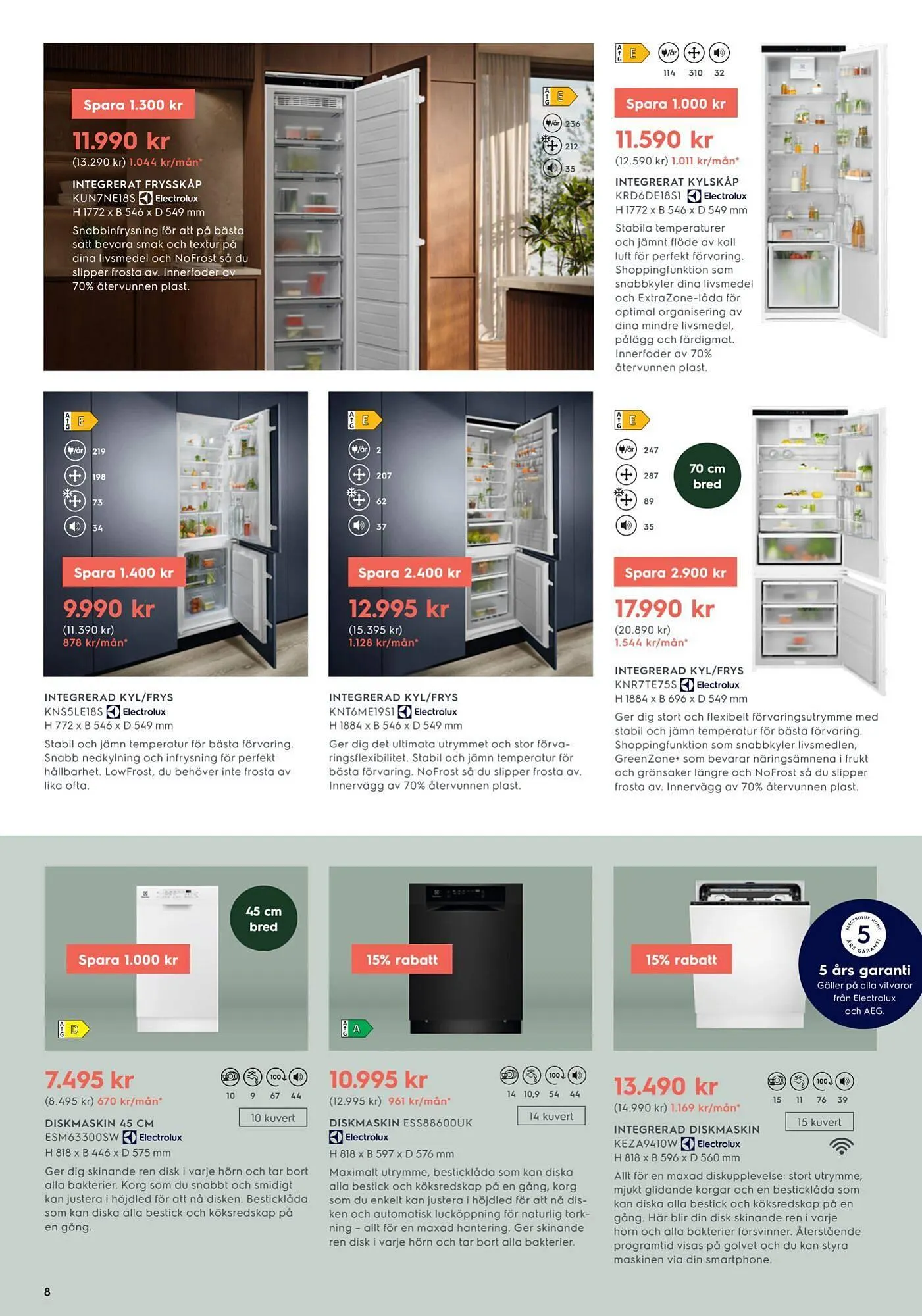 Electrolux Home reklamblad från 3 mars till 24 mars 2026 - Reklamblad sidor 8