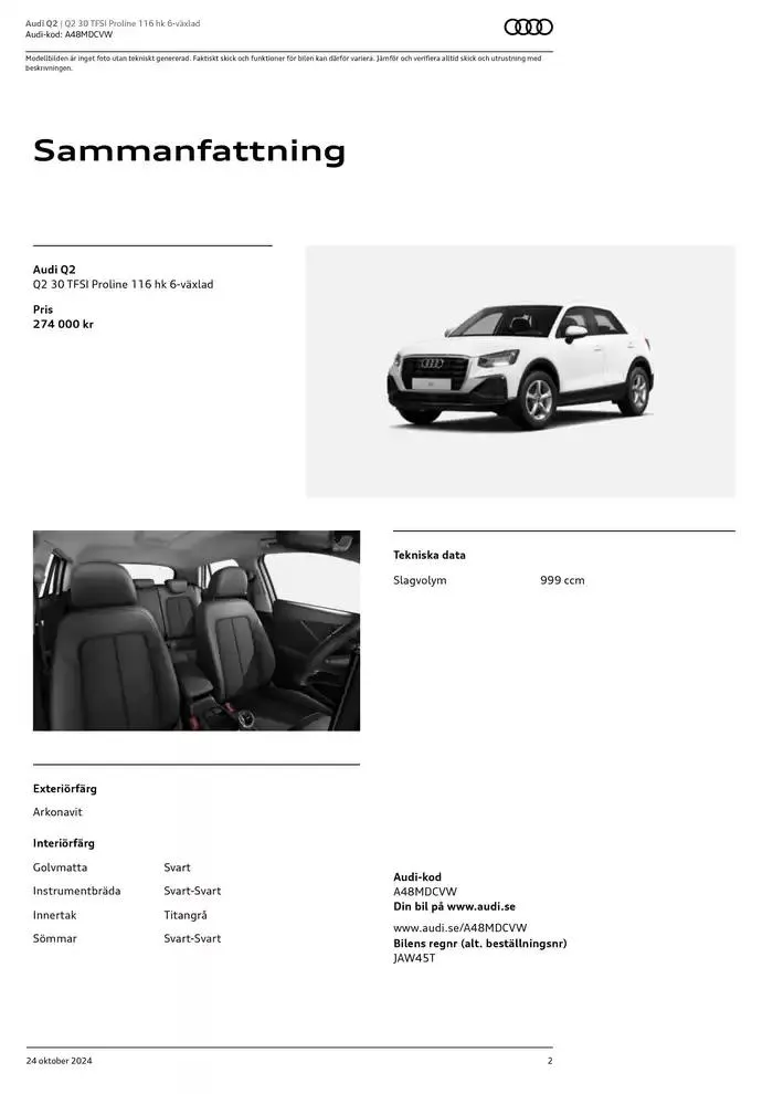 Audi Q2 från 24 oktober till 24 oktober 2025 - Reklamblad sidor 2