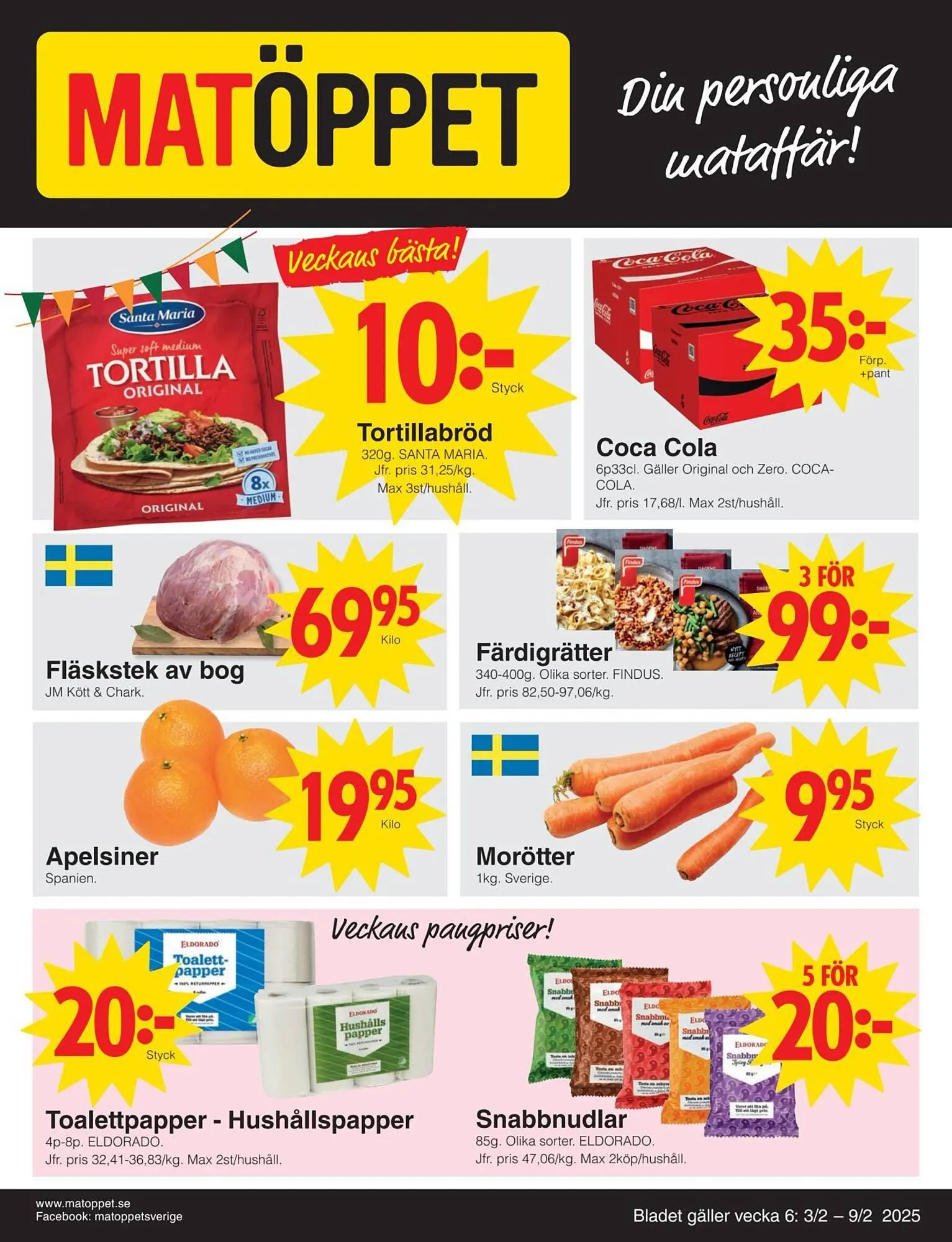 Matöppet reklamblad - 1