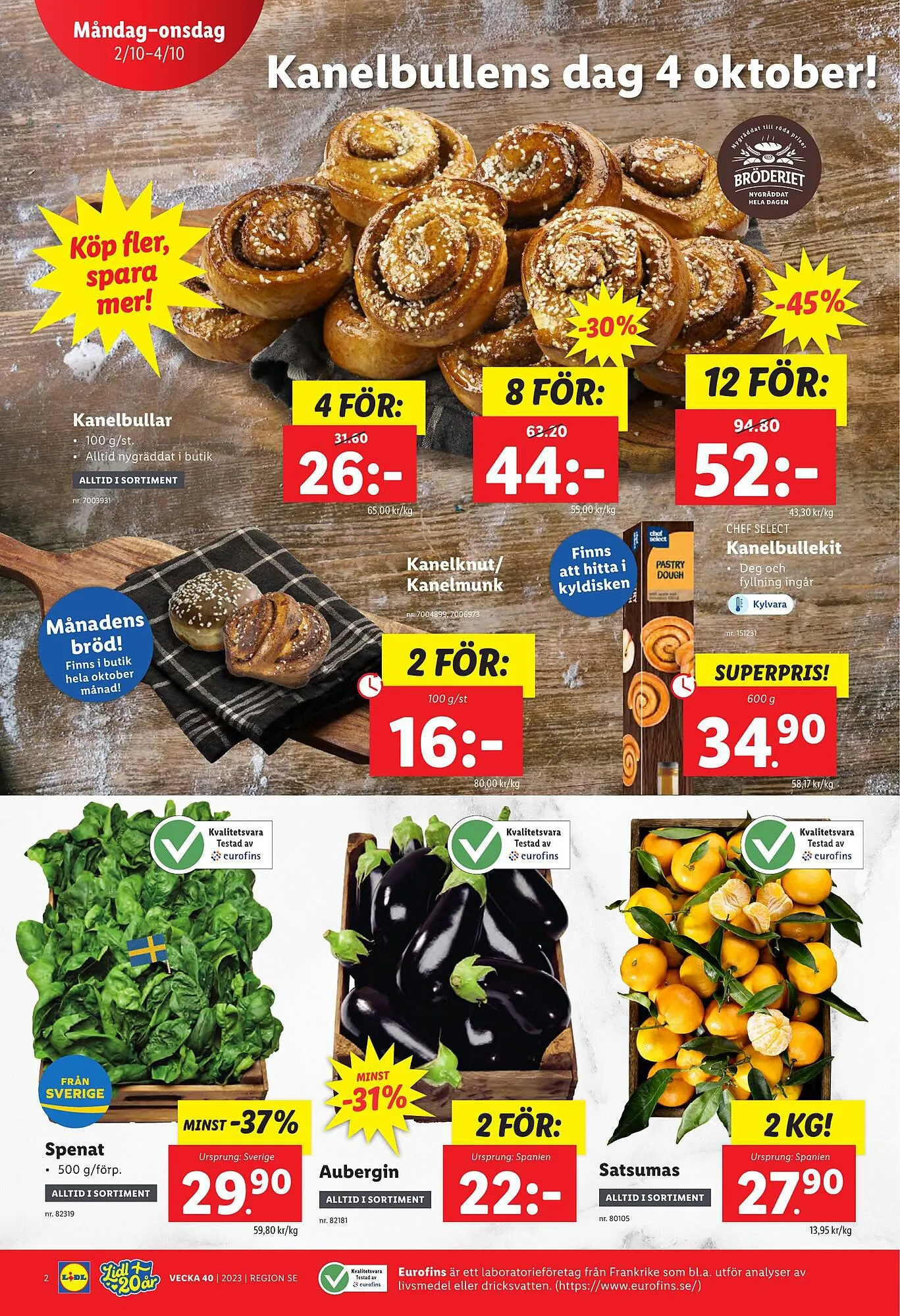 Lidl reklamblad från 2 oktober till 8 oktober 2023 - Reklamblad sidor 2