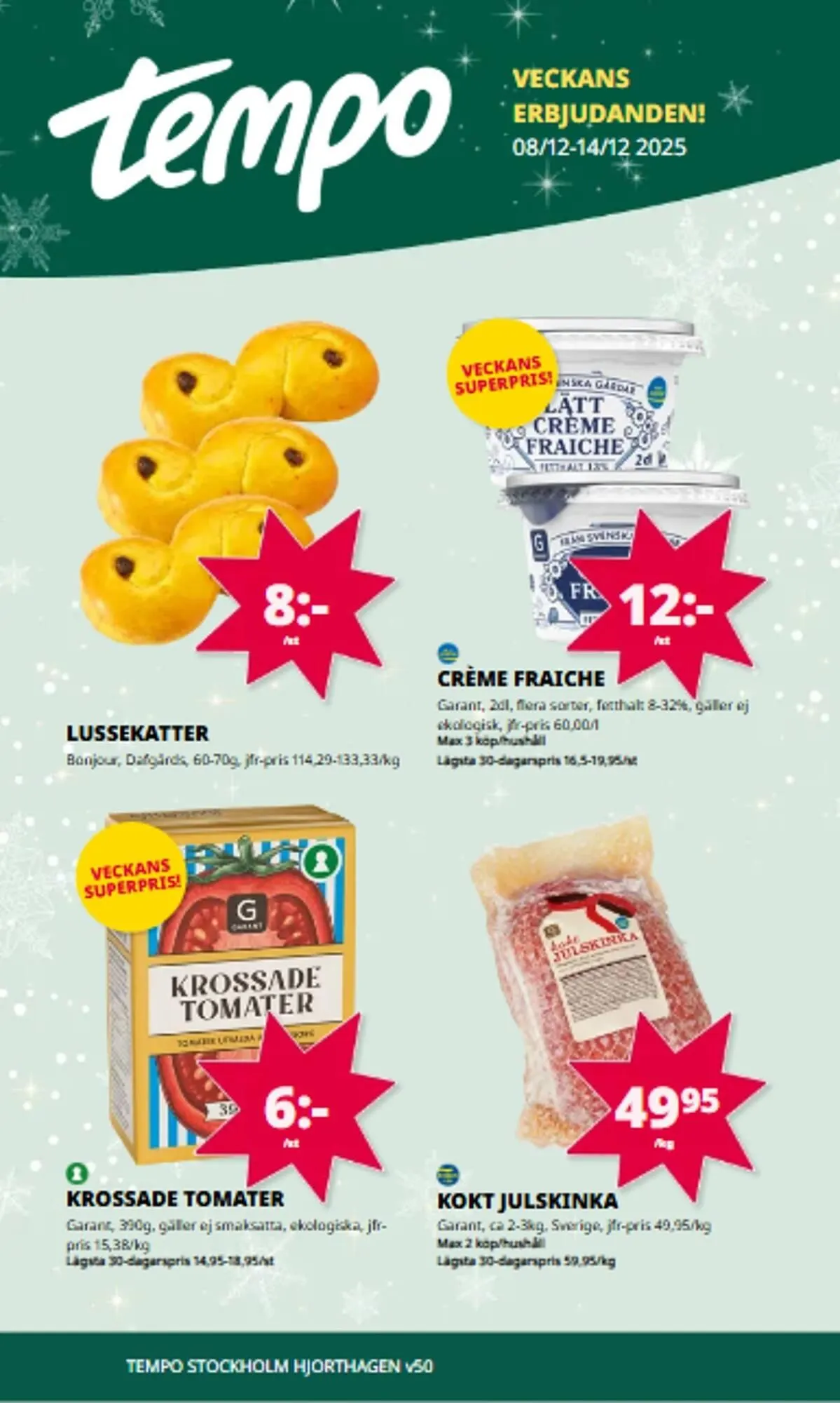 Tempo reklamblad från 8 december till 14 december 2025 - Reklamblad sidor 1