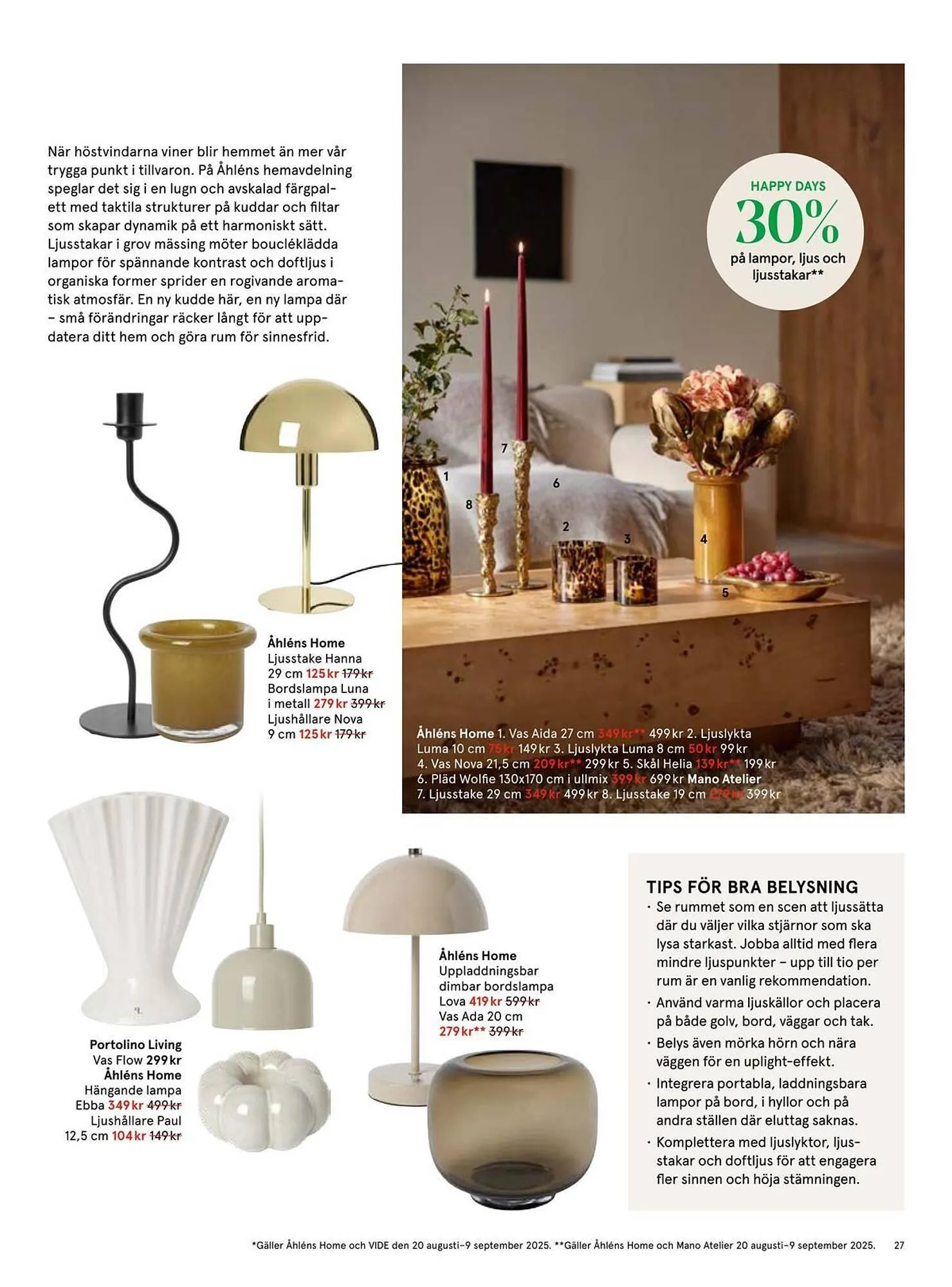 Åhléns reklamblad från 27 augusti till 16 september 2025 - Reklamblad sidor 27