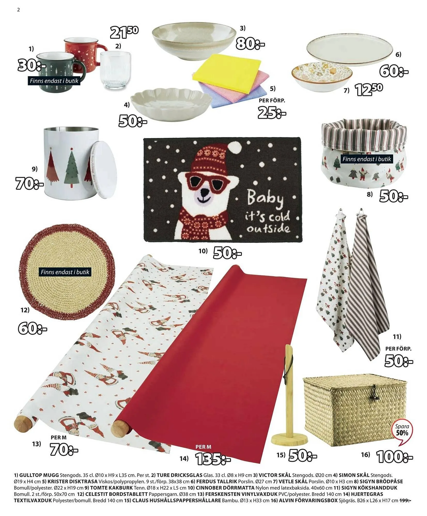 JYSK reklamblad från 3 december till 17 december 2023 - Reklamblad sidor 2