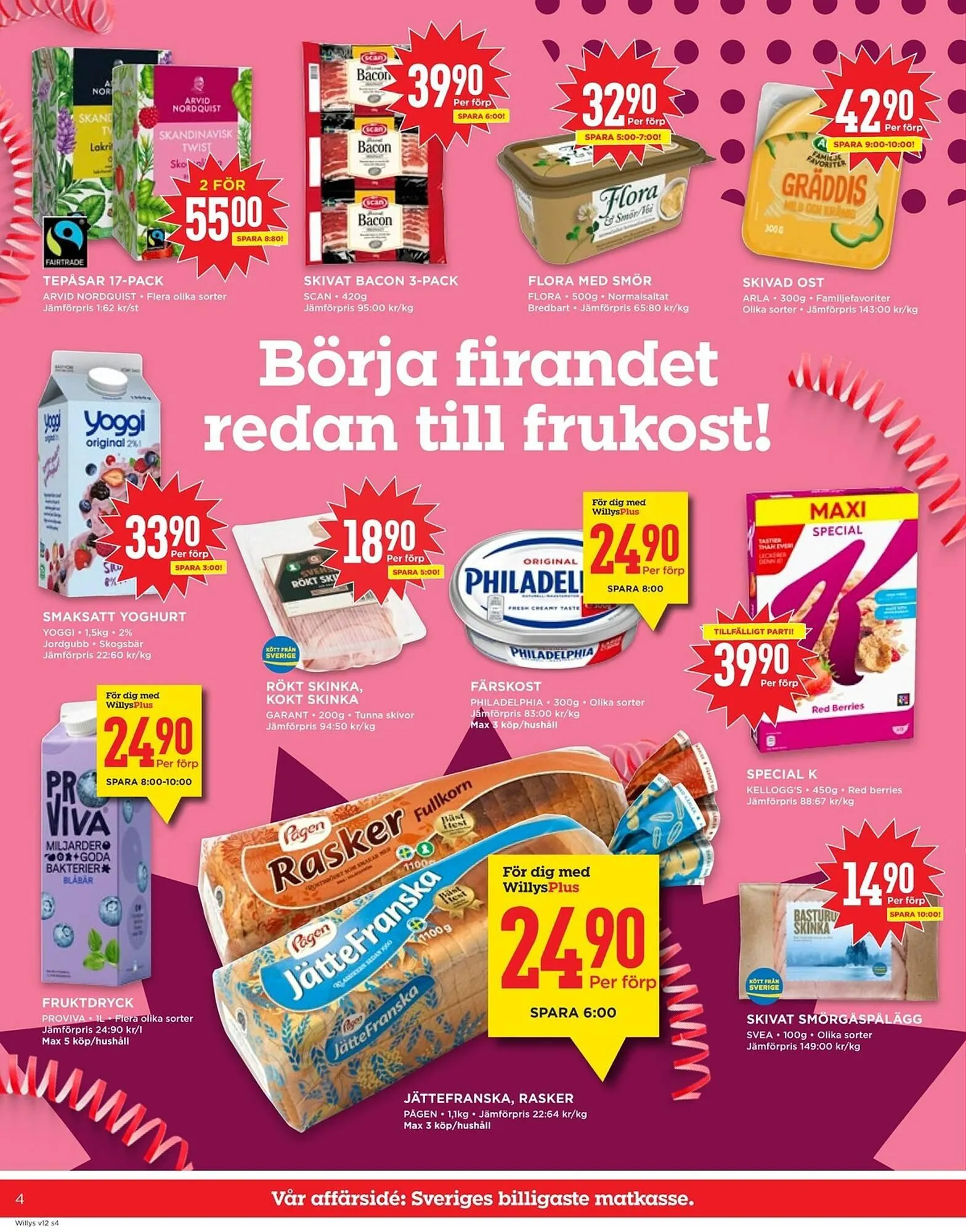 Willys reklamblad från 17 mars till 23 mars 2025 - Reklamblad sidor 4