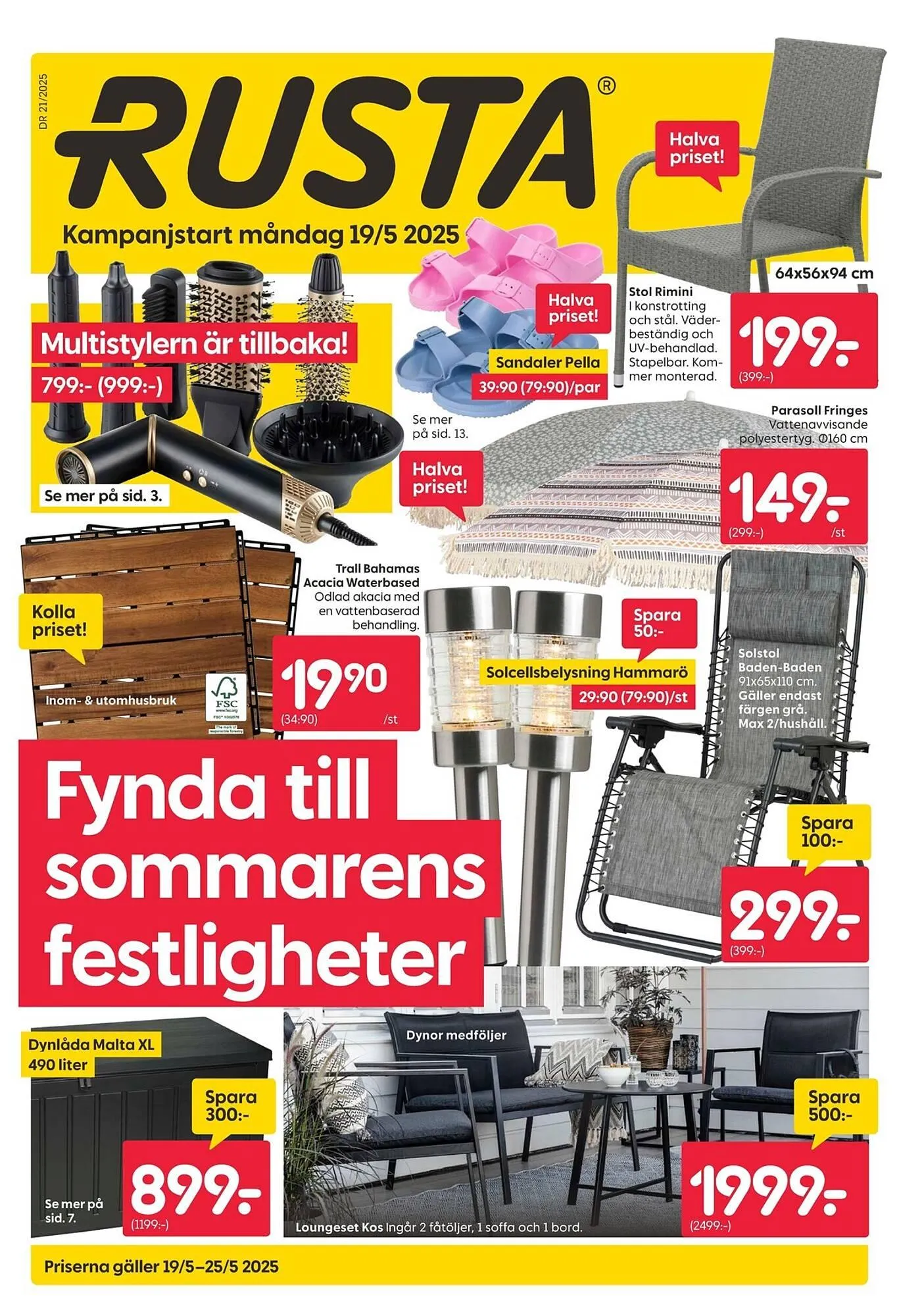 Rusta reklamblad från 19 maj till 25 maj 2025 - Reklamblad sidor 1